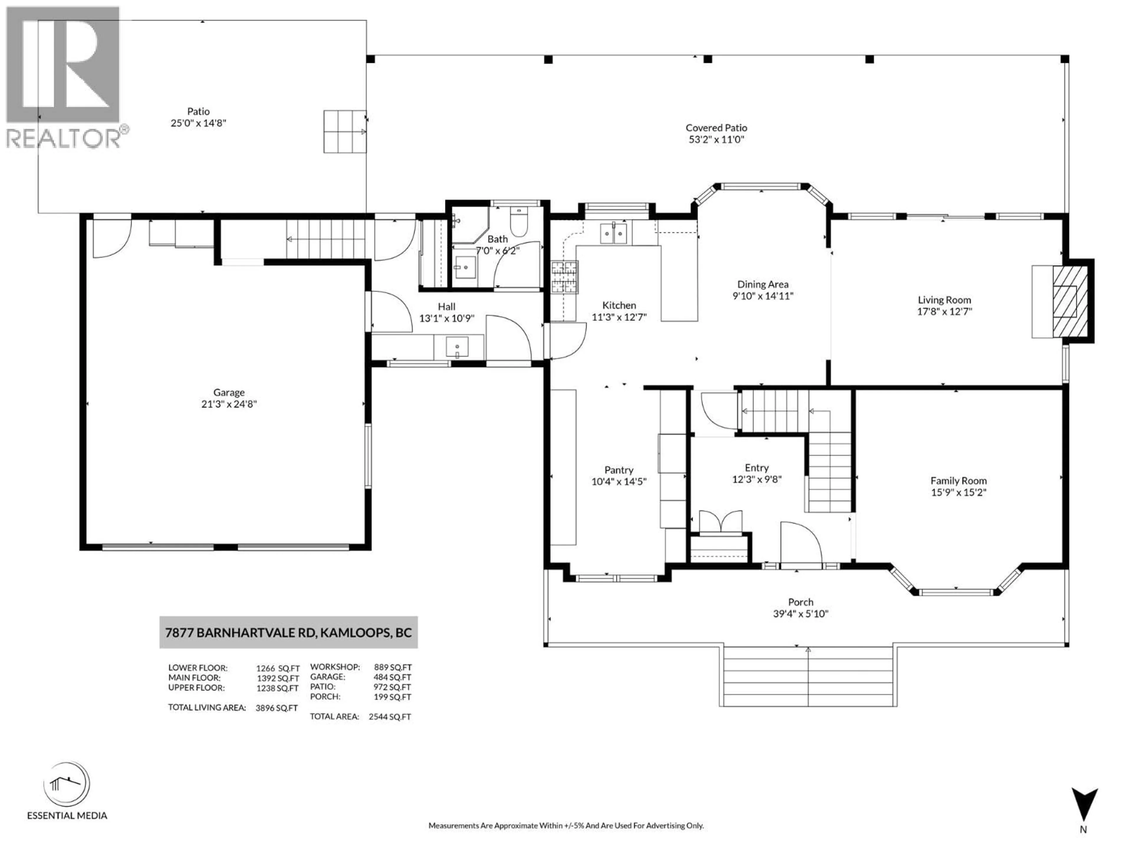 Floor plan for 7877 BARNHARTVALE ROAD, Kamloops British Columbia V2C6V9