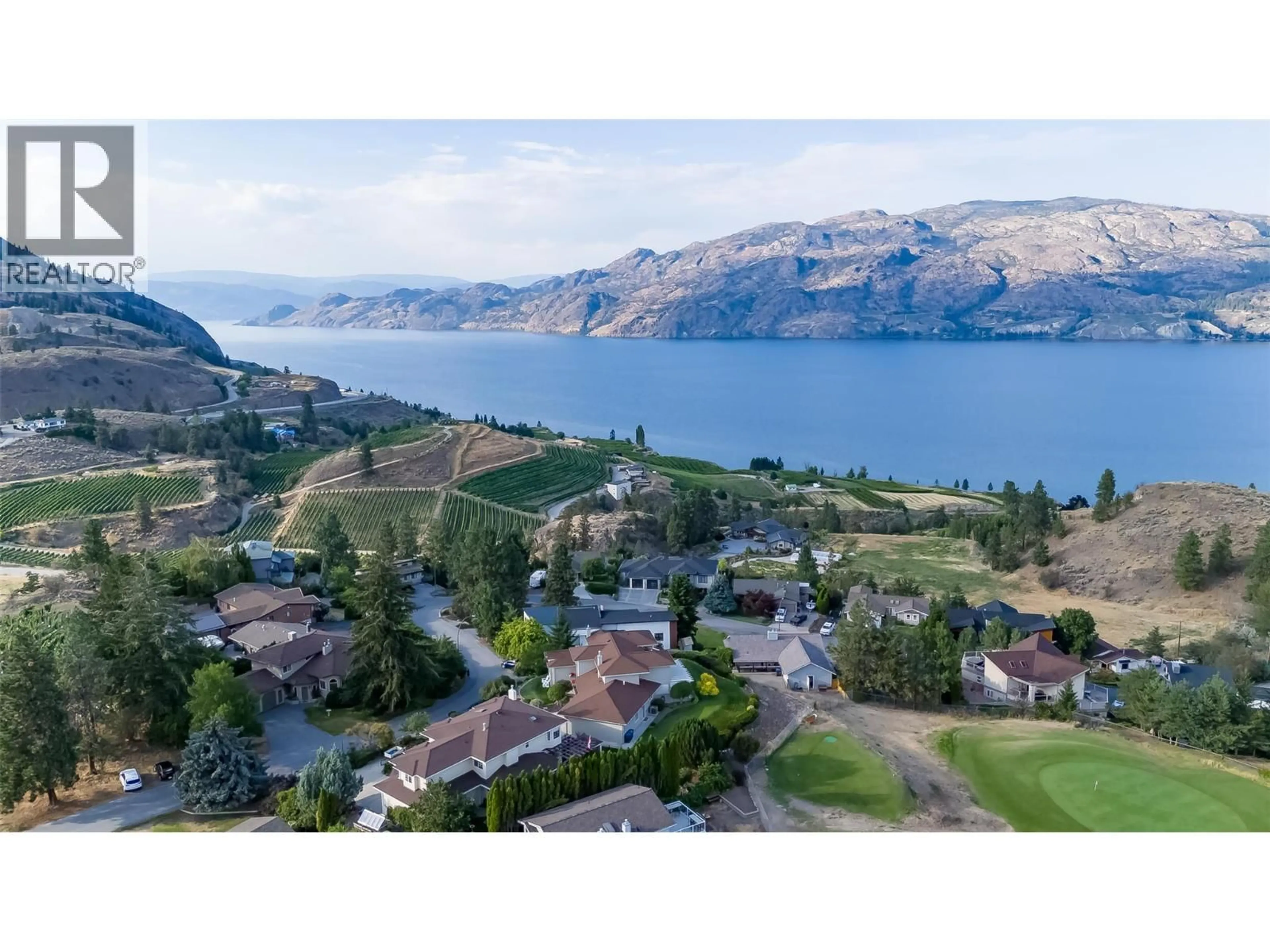 A pic from outside/outdoor area/front of a property/back of a property/a pic from drone, water/lake/river/ocean view for 118 SUMAC RIDGE DRIVE, Summerland British Columbia V0H1Z6
