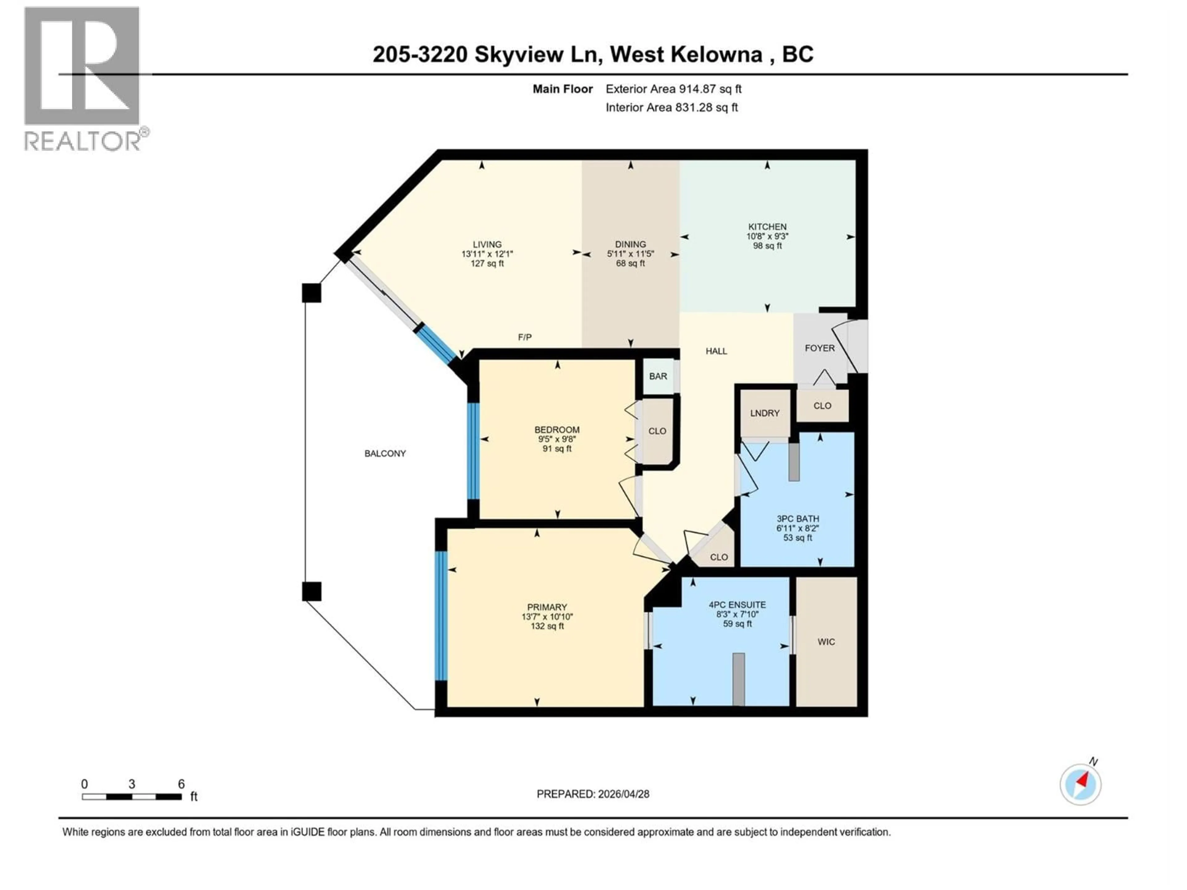 Floor plan for 205 - 3220 SKYVIEW LANE, Westbank British Columbia V4T3J4