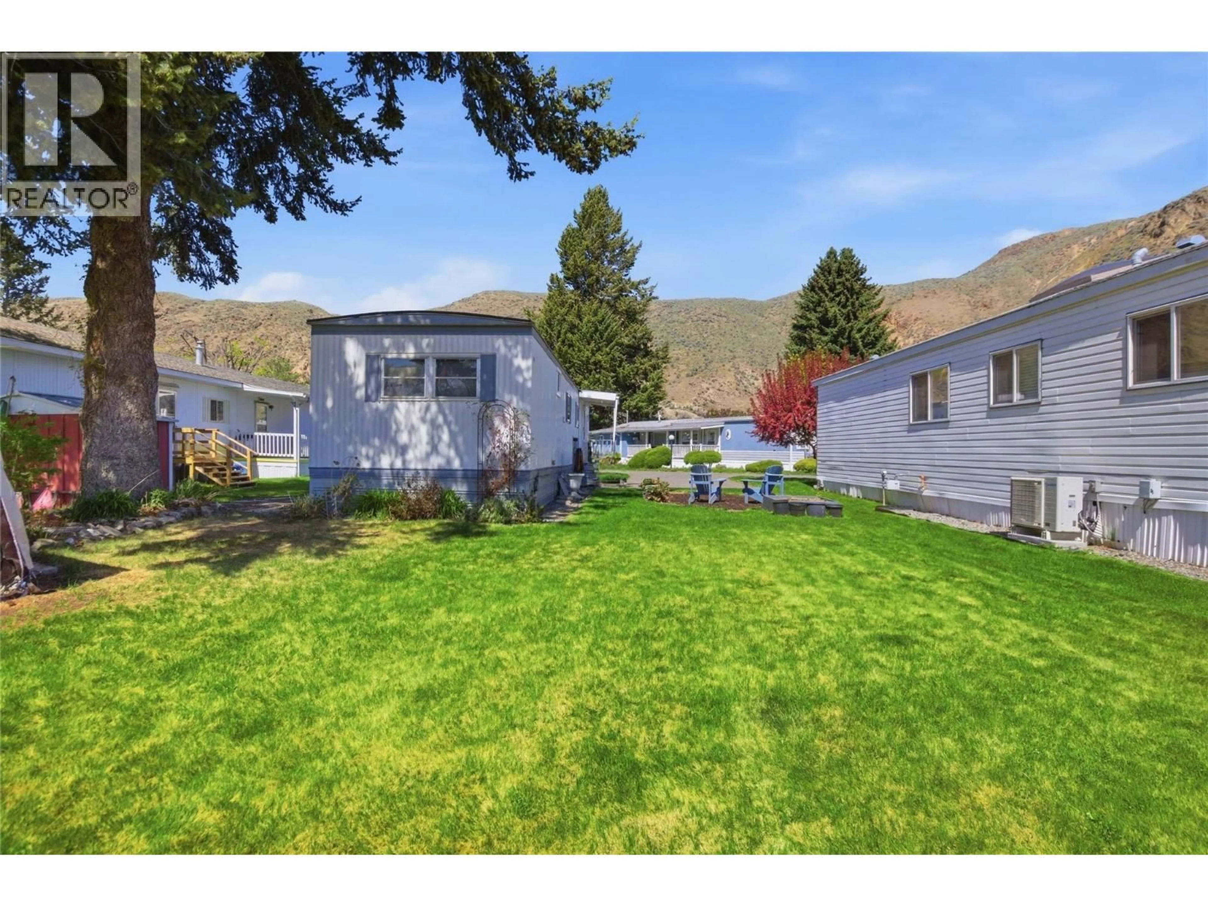 A pic from outside/outdoor area/front of a property/back of a property/a pic from drone, mountain view for 49 - 2401 ORD ROAD, Kamloops British Columbia V2C7V8