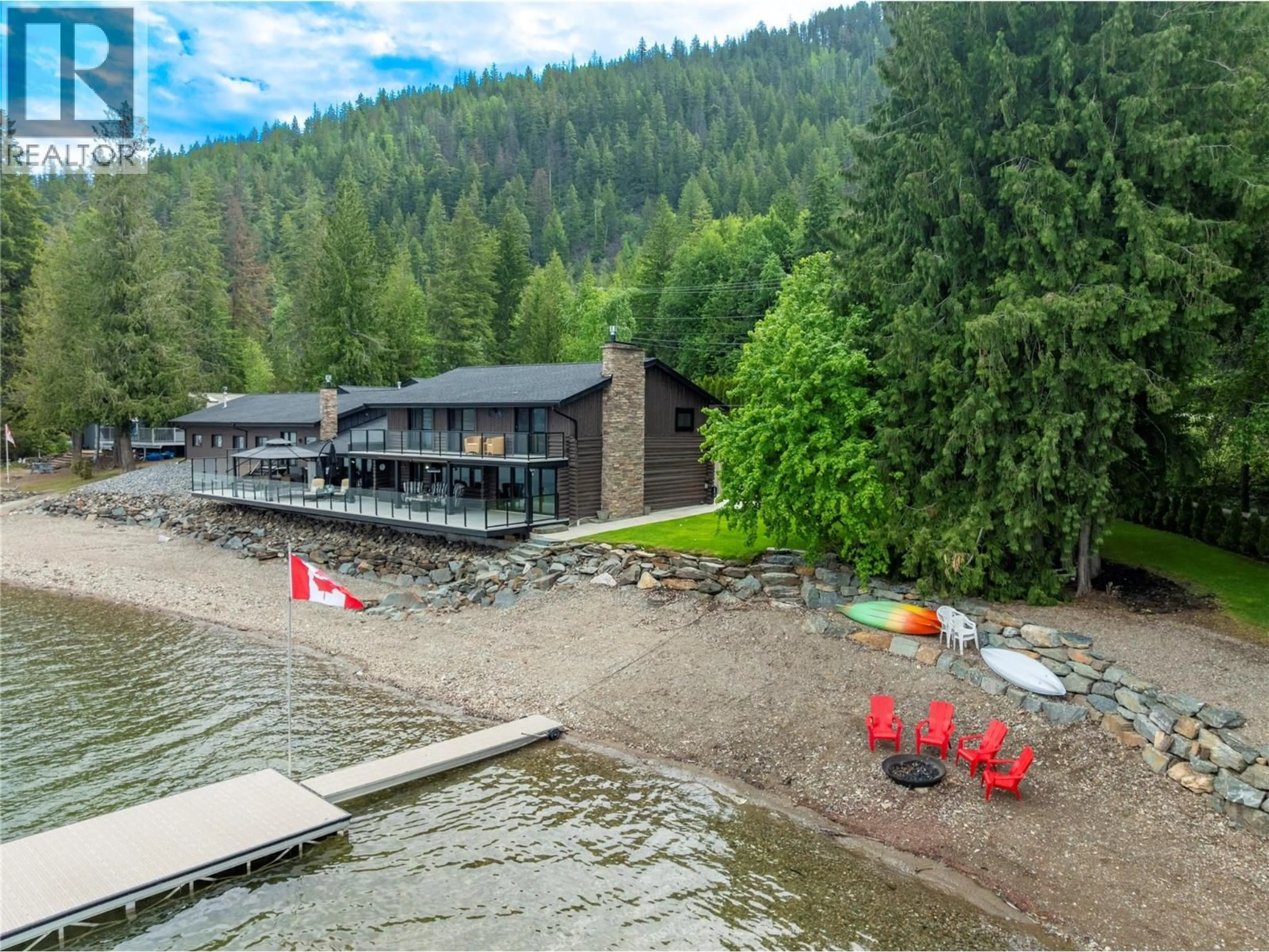 A pic from outside/outdoor area/front of a property/back of a property/a pic from drone, water/lake/river/ocean view for 2609 EAGLE BAY ROAD, Blind Bay British Columbia V0E1H1