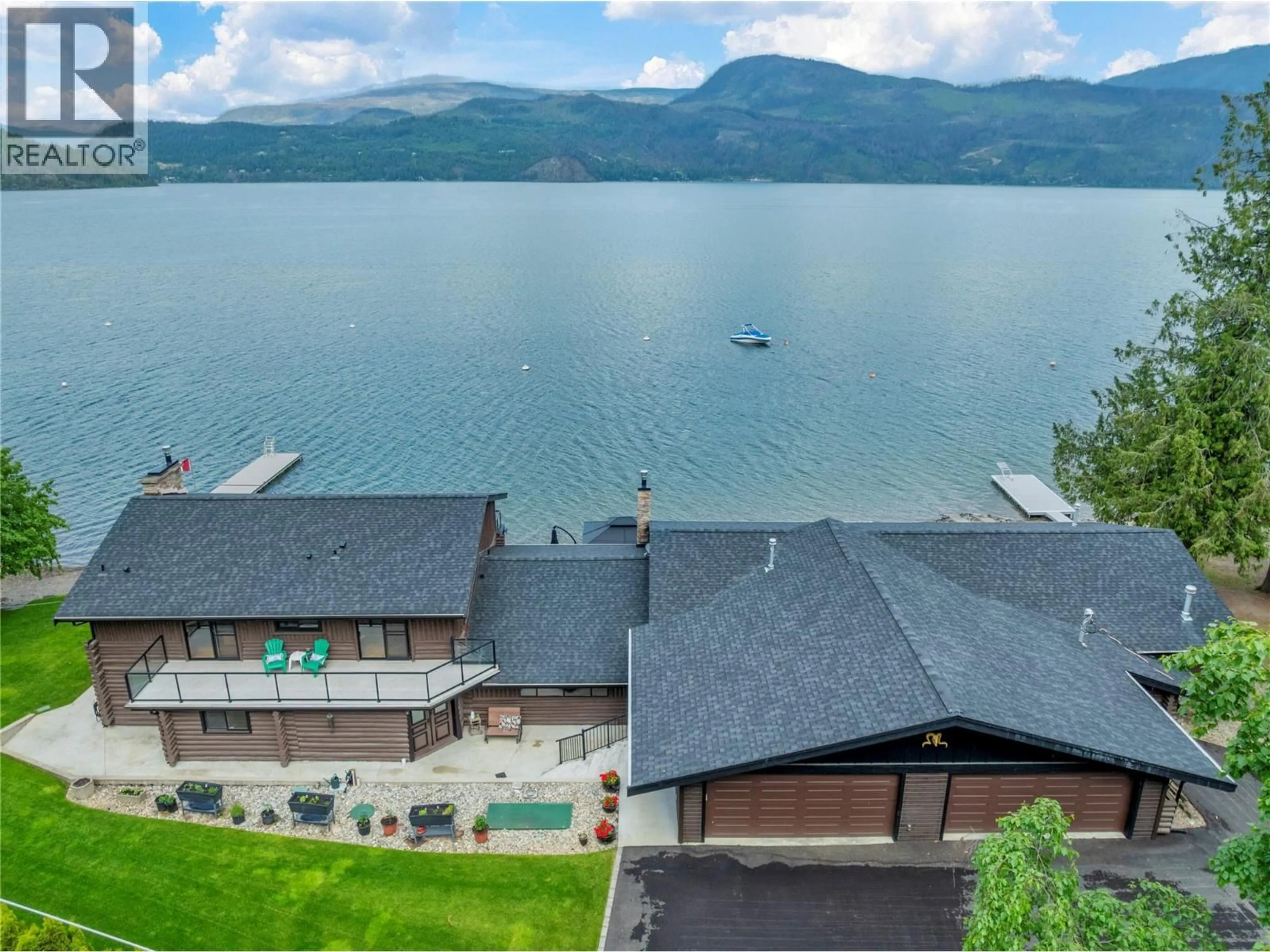A pic from outside/outdoor area/front of a property/back of a property/a pic from drone, water/lake/river/ocean view for 2609 EAGLE BAY ROAD, Blind Bay British Columbia V0E1H1