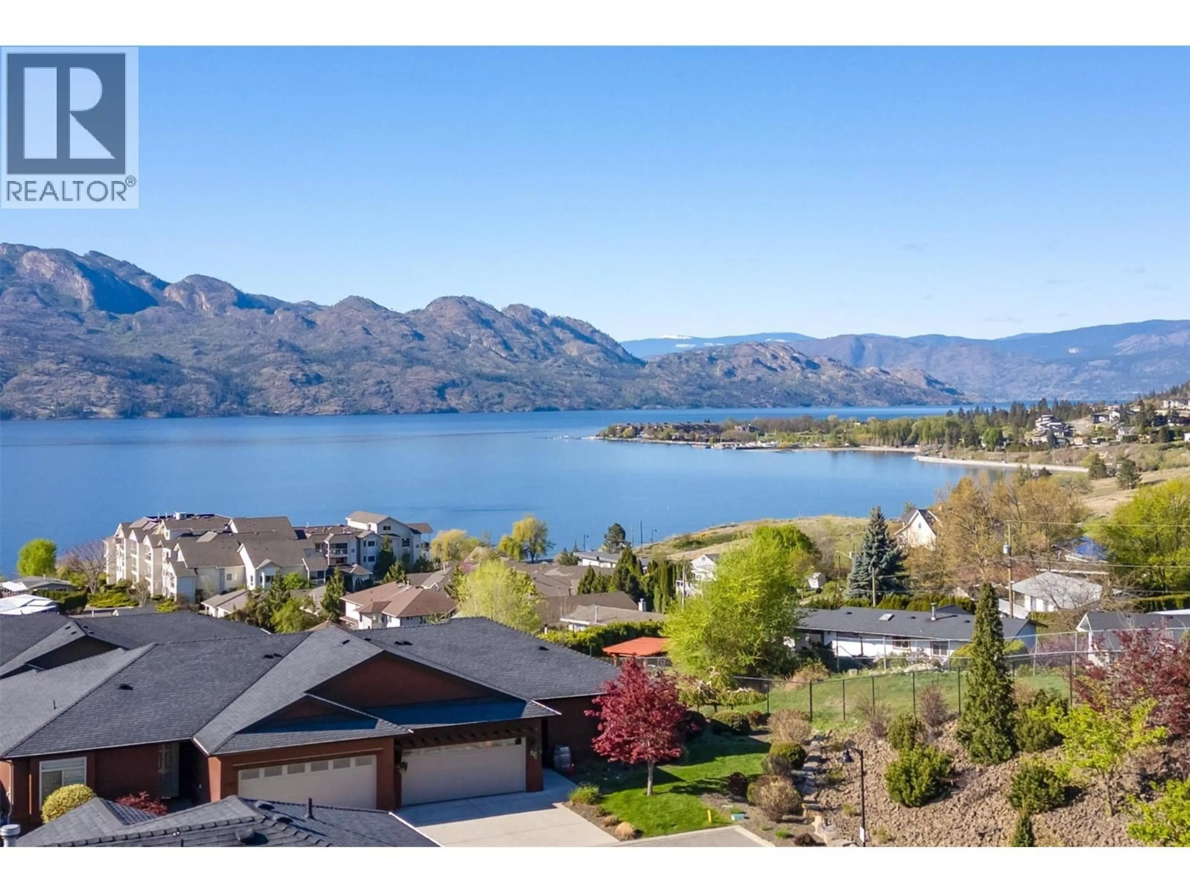 A pic from outside/outdoor area/front of a property/back of a property/a pic from drone, water/lake/river/ocean view for 2240 TERRERO PLACE, Westbank British Columbia V4T3B7