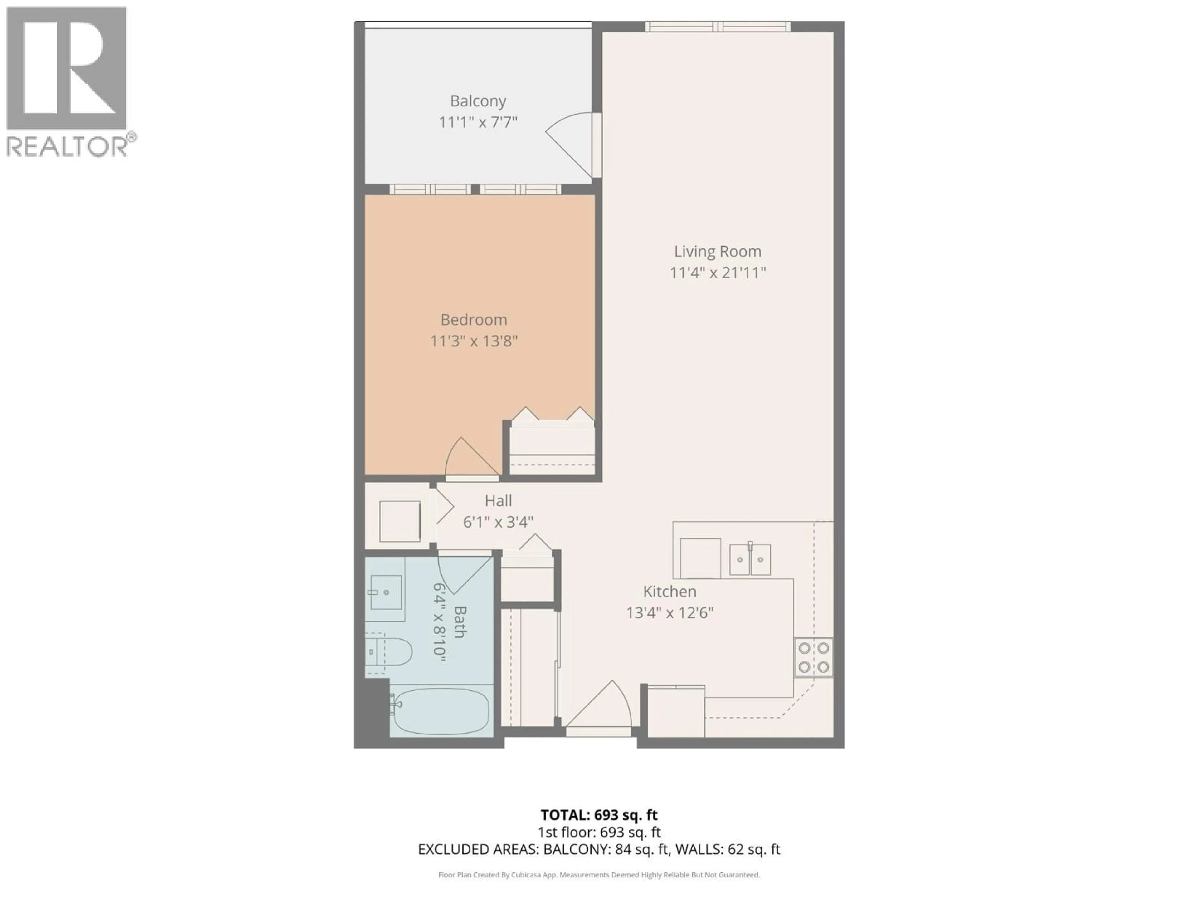 Floor plan for 103 - 3733 CASORSO ROAD, Kelowna British Columbia V1W5E3