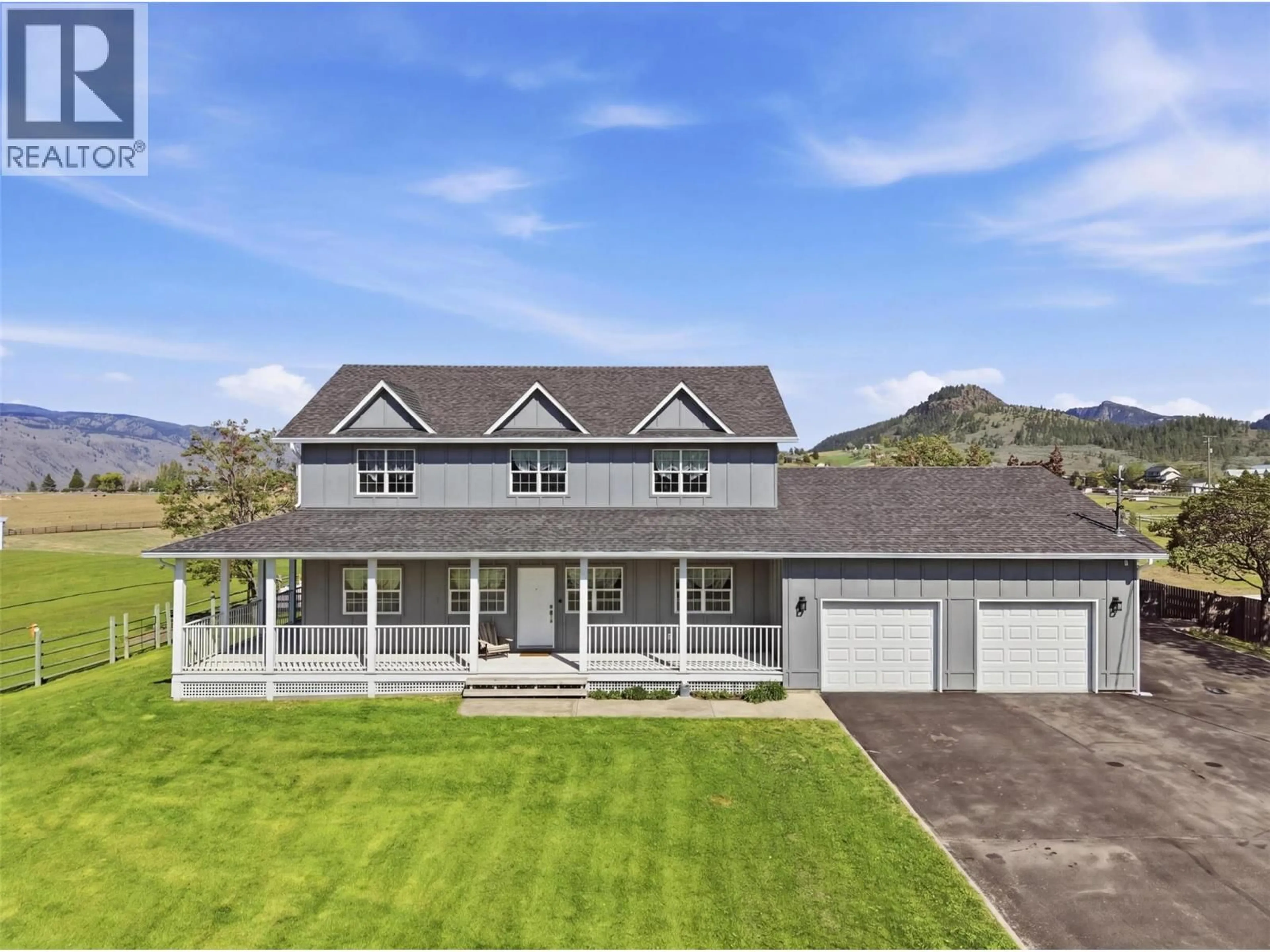 A pic from outside/outdoor area/front of a property/back of a property/a pic from drone, mountain view for 1956 GARDINER ROAD, Kamloops British Columbia V2C6V8