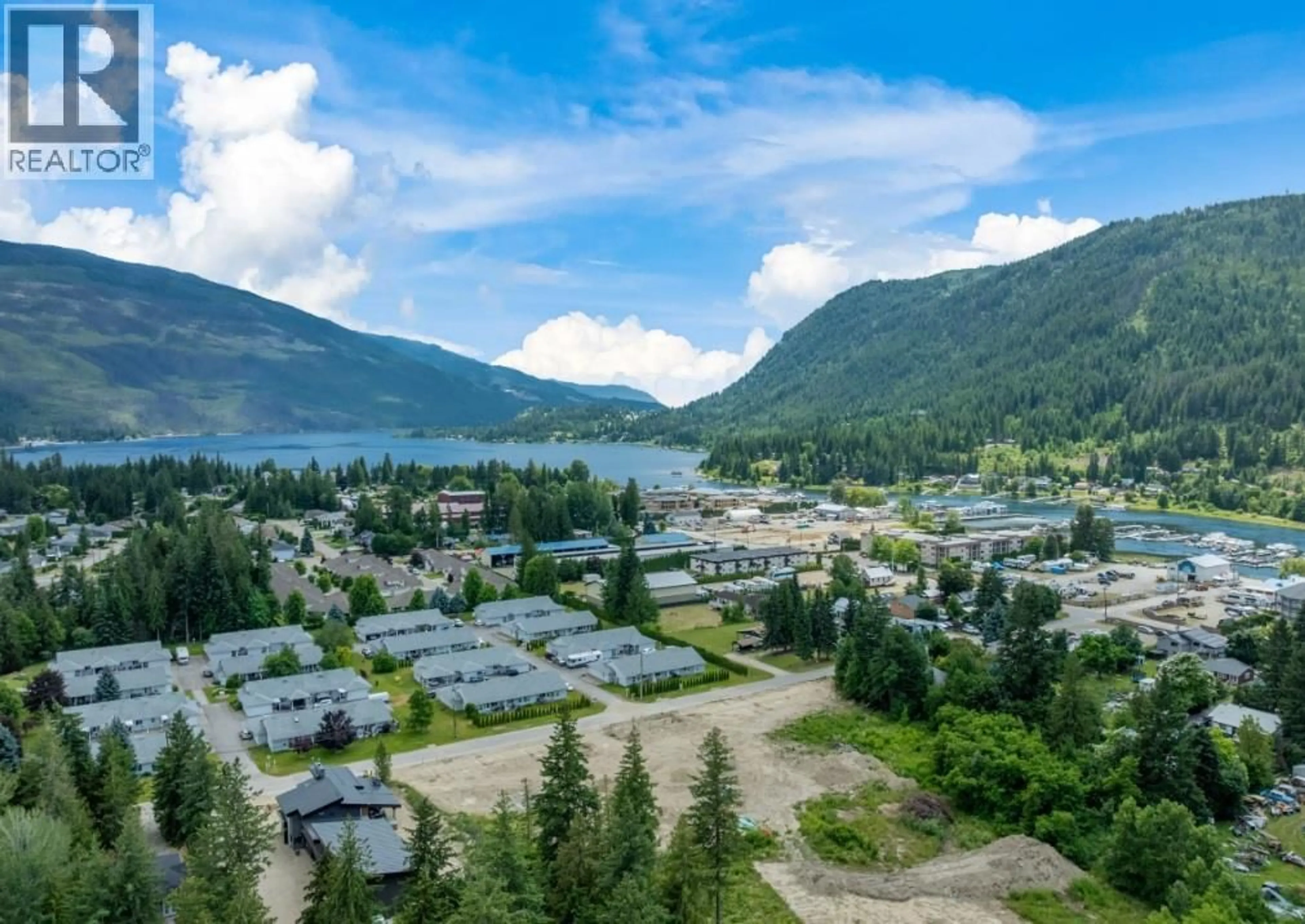 A pic from outside/outdoor area/front of a property/back of a property/a pic from drone, mountain view for 8 - 222 TEMPLE STREET, Sicamous British Columbia V0E2V0