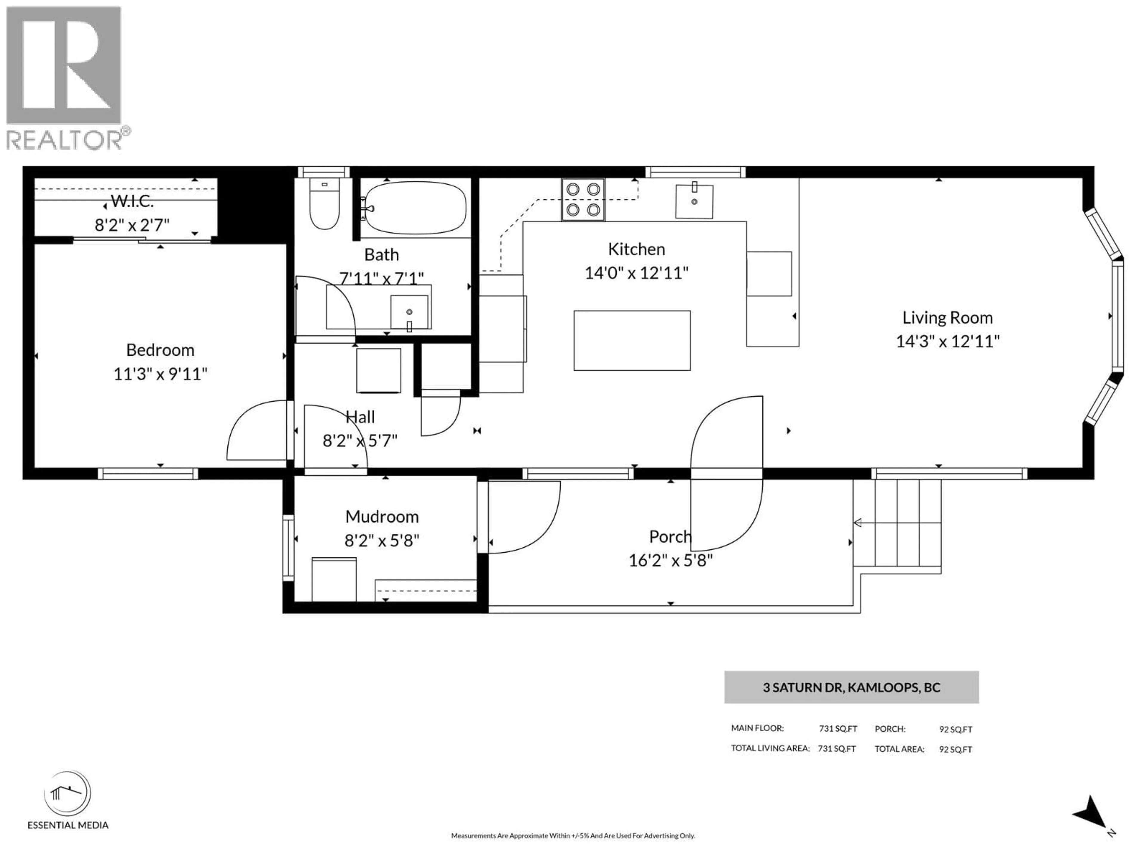 Floor plan for 3 SATURN DRIVE, Kamloops British Columbia V2B1B1