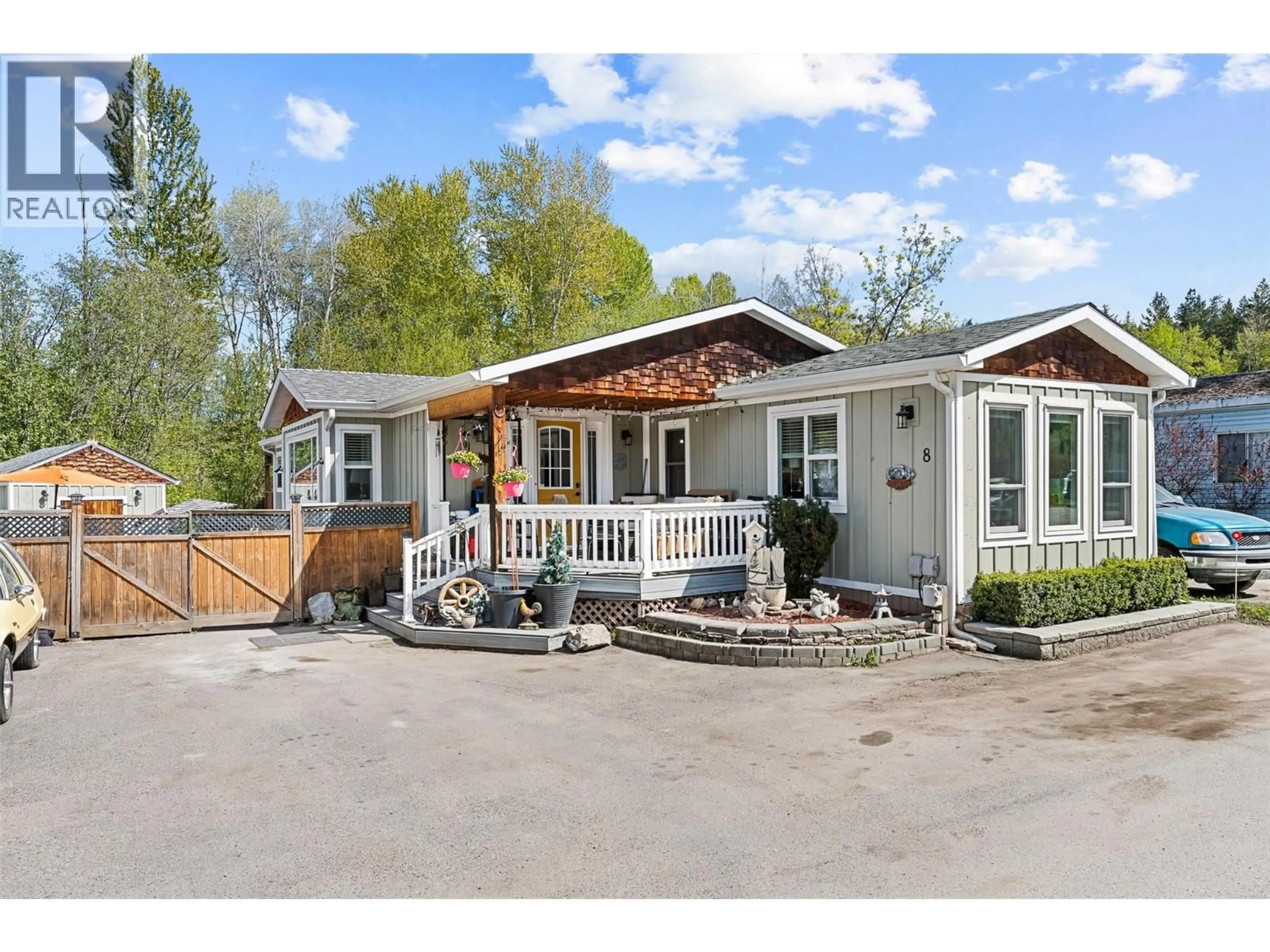 Home with vinyl exterior material, street for 8 - 4355 JAUD ROAD, Kelowna British Columbia V1W4R3