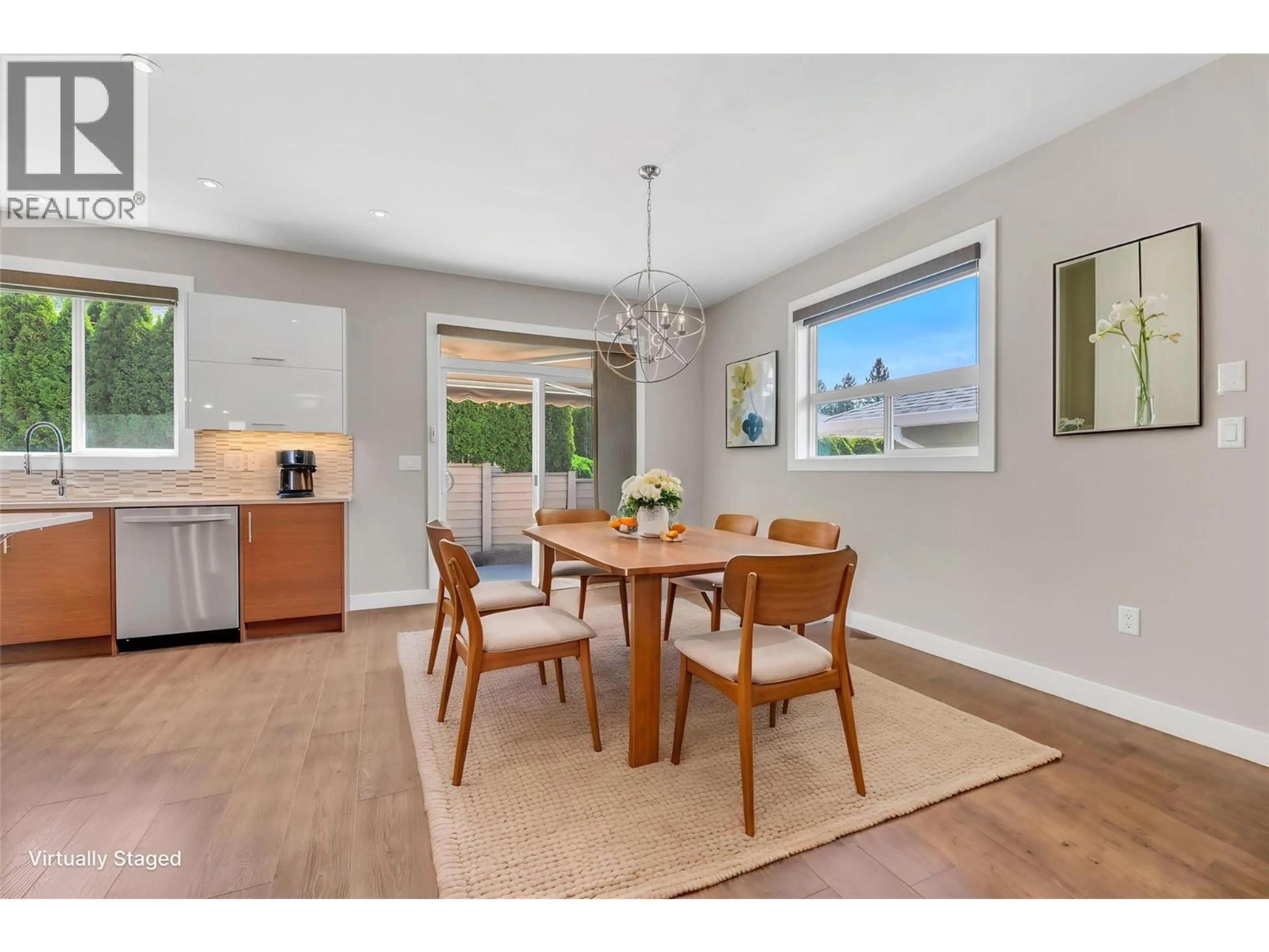 Dining room, wood/laminate floor for 169 - 170 STOCKS CRESCENT, Penticton British Columbia V2A9C6