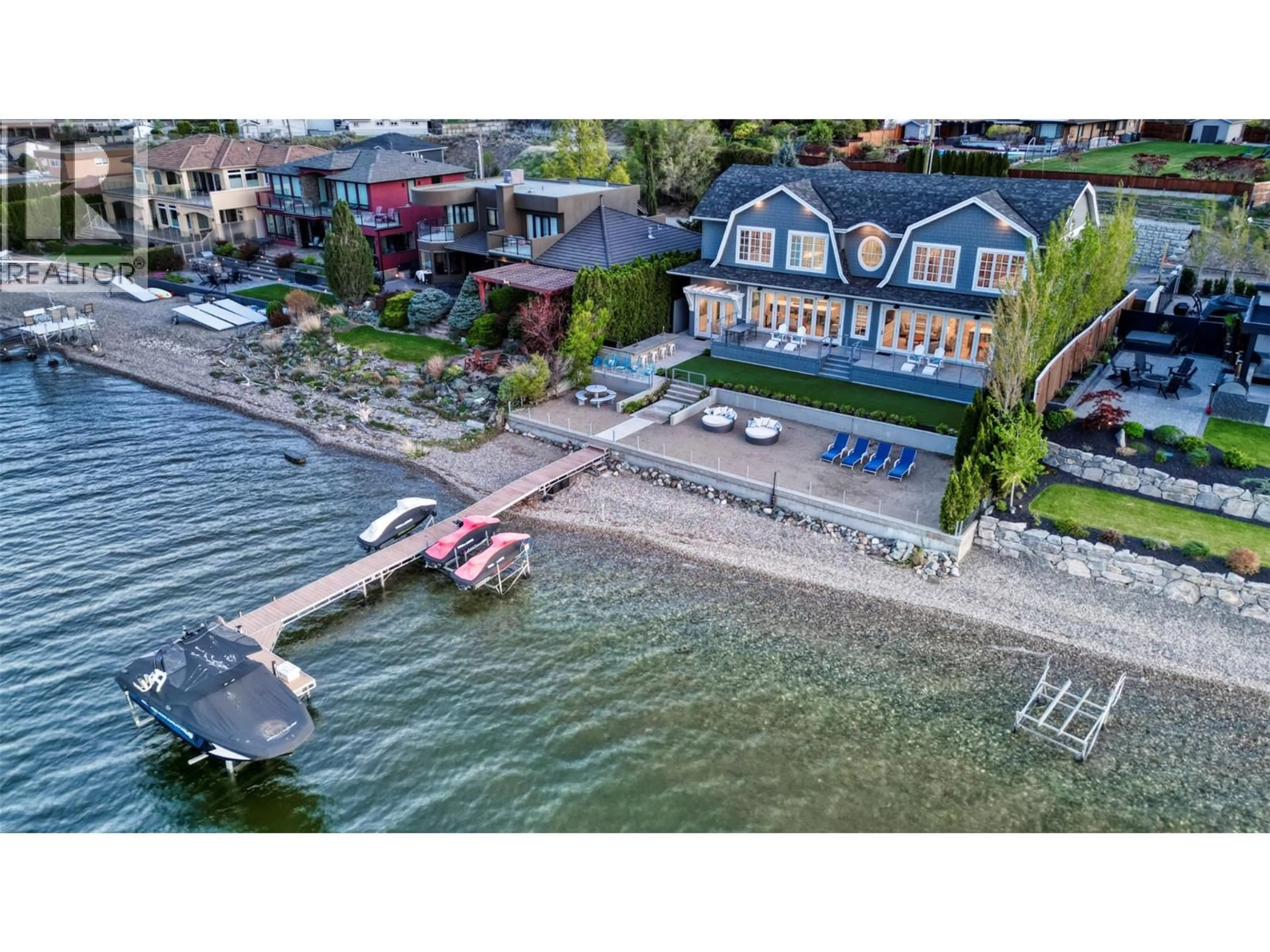 A pic from outside/outdoor area/front of a property/back of a property/a pic from drone, water/lake/river/ocean view for 9413 SPARTAN DRIVE, Osoyoos British Columbia V0H1V2