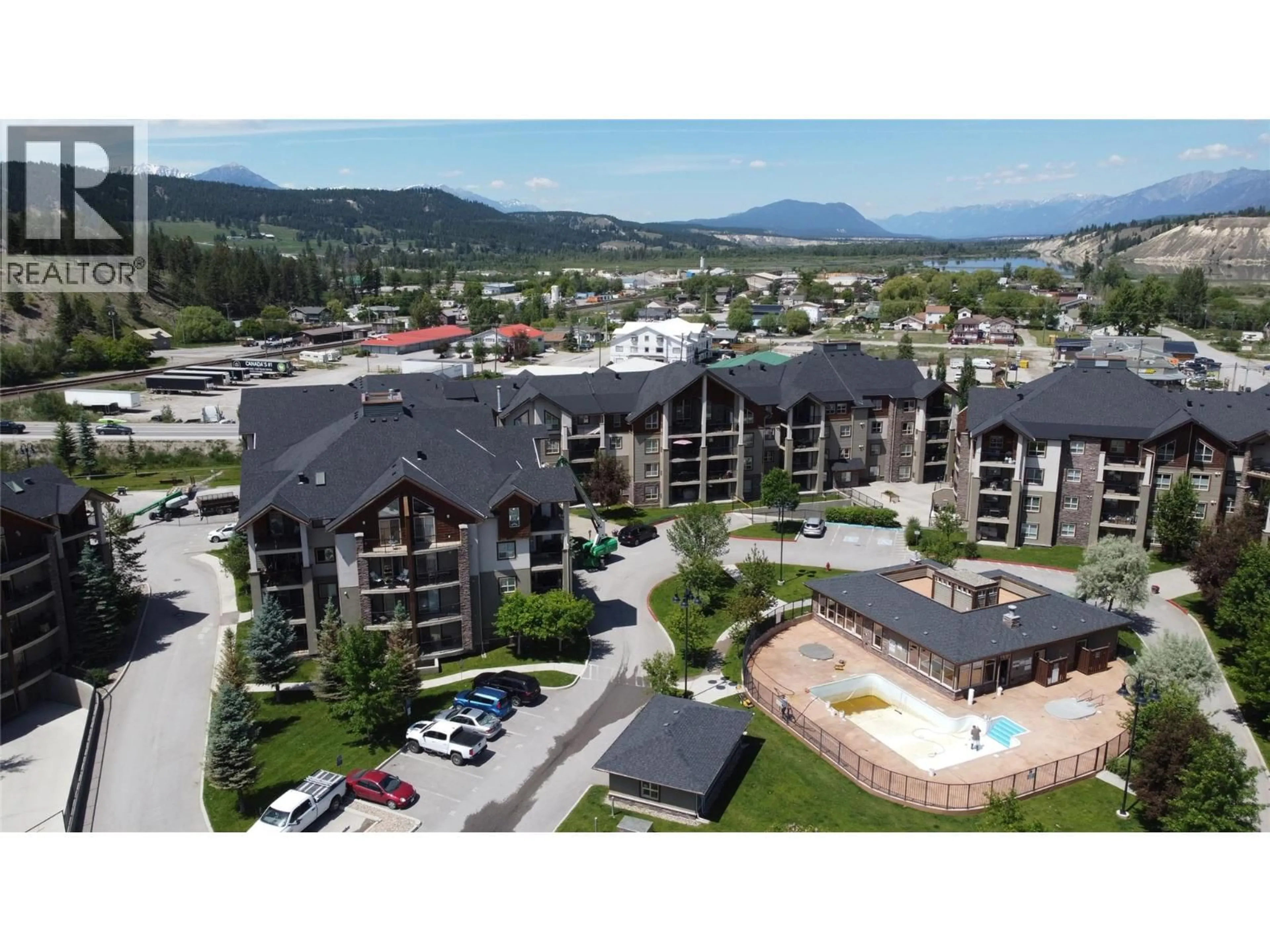 A pic from outside/outdoor area/front of a property/back of a property/a pic from drone, mountain view for 2219 - 205 THIRD AVENUE, Invermere British Columbia V0A1K7
