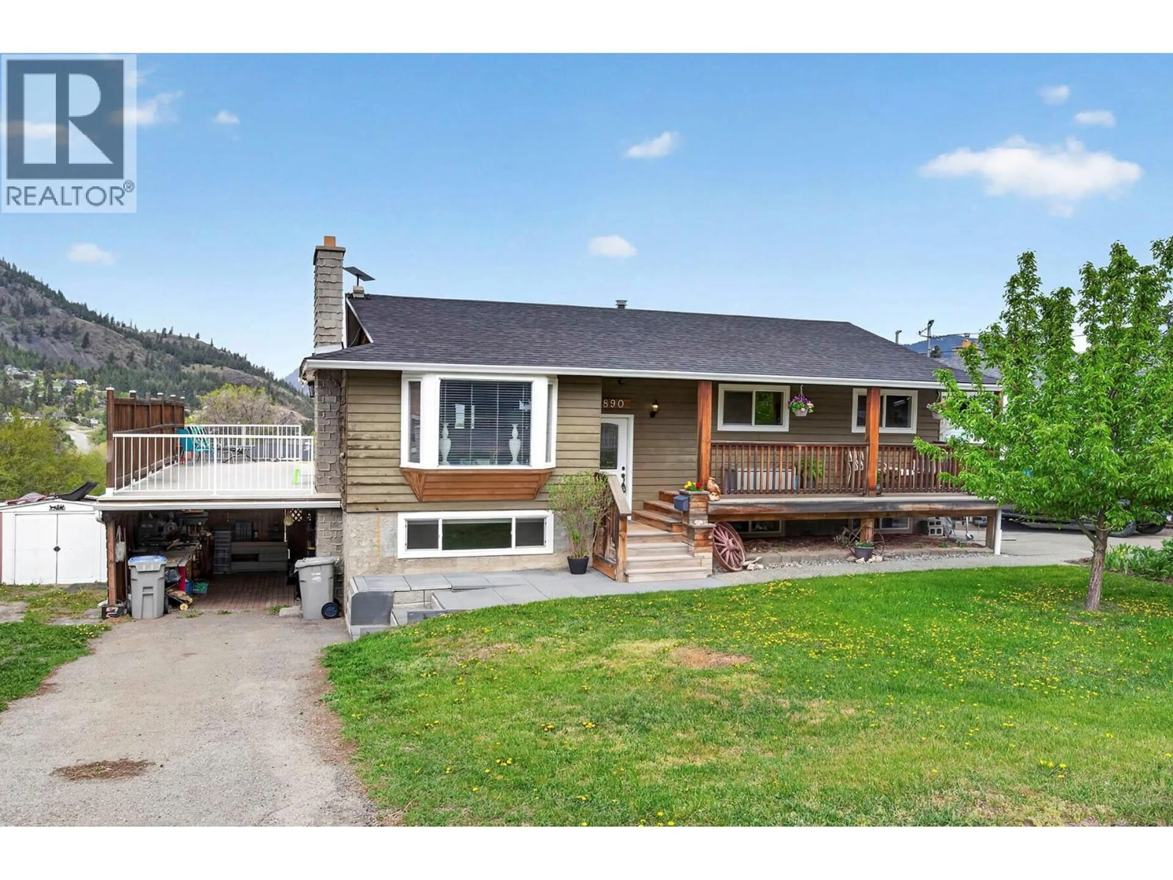 Home with vinyl exterior material, street for 5890 TODD ROAD, Kamloops British Columbia V2C5V6
