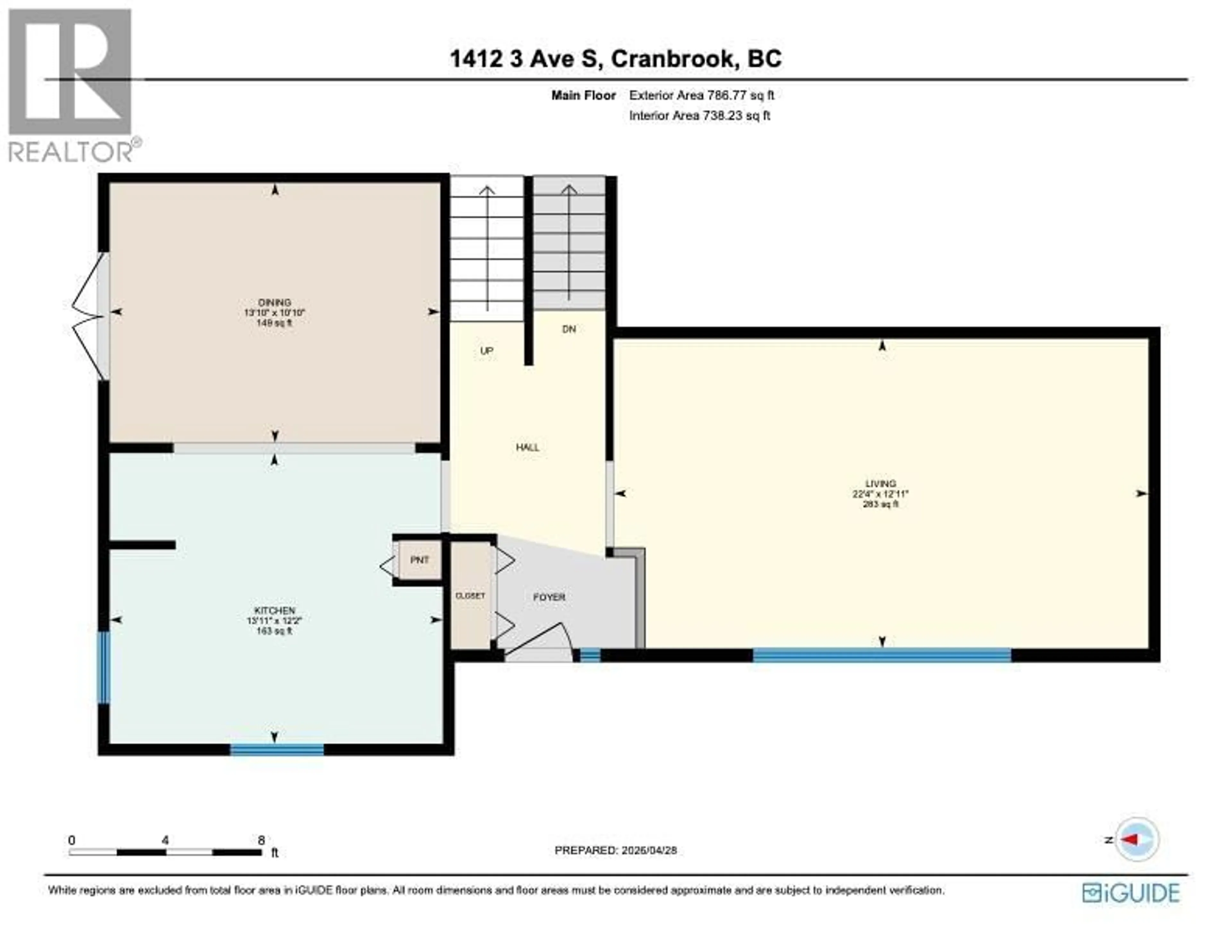 Floor plan for 1412 3RD AVENUE SOUTH, Cranbrook British Columbia V1C2C8