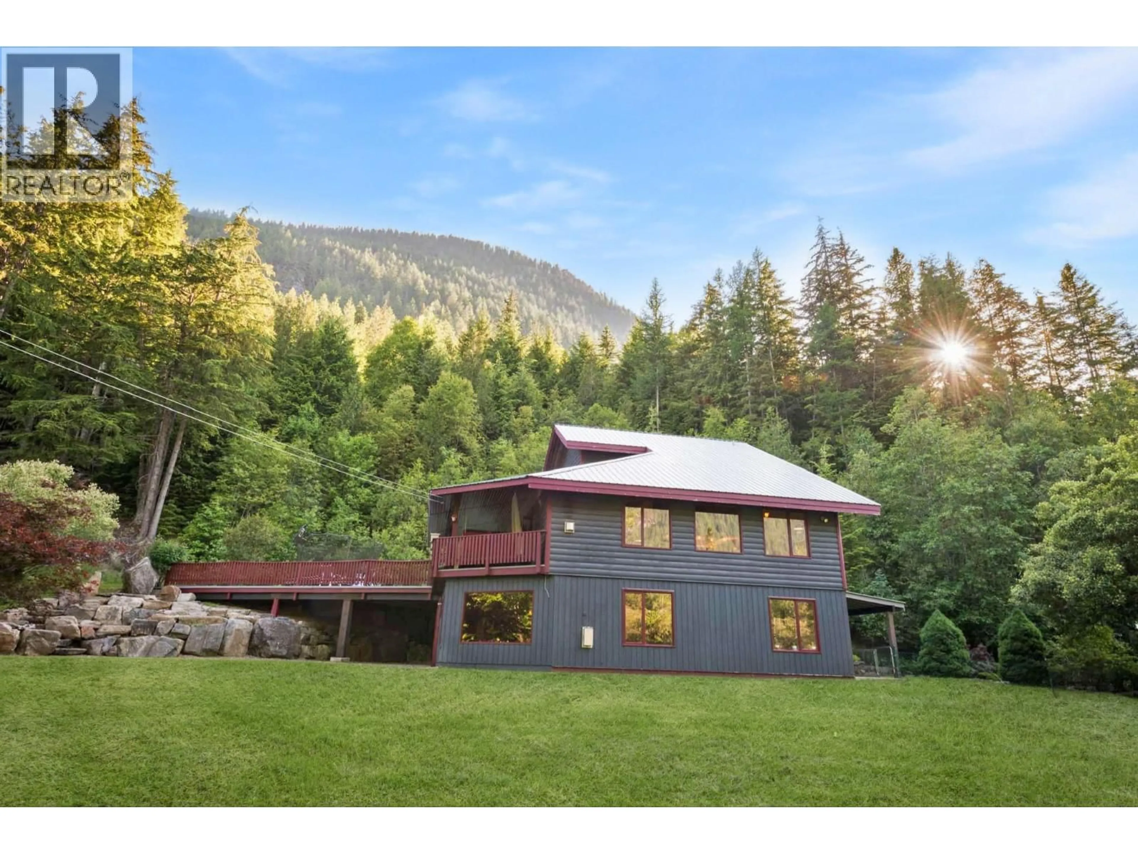 A pic from outside/outdoor area/front of a property/back of a property/a pic from drone, mountain view for 2809 SLOCAN VALLEY WEST ROAD, Slocan Park British Columbia V0G2E0