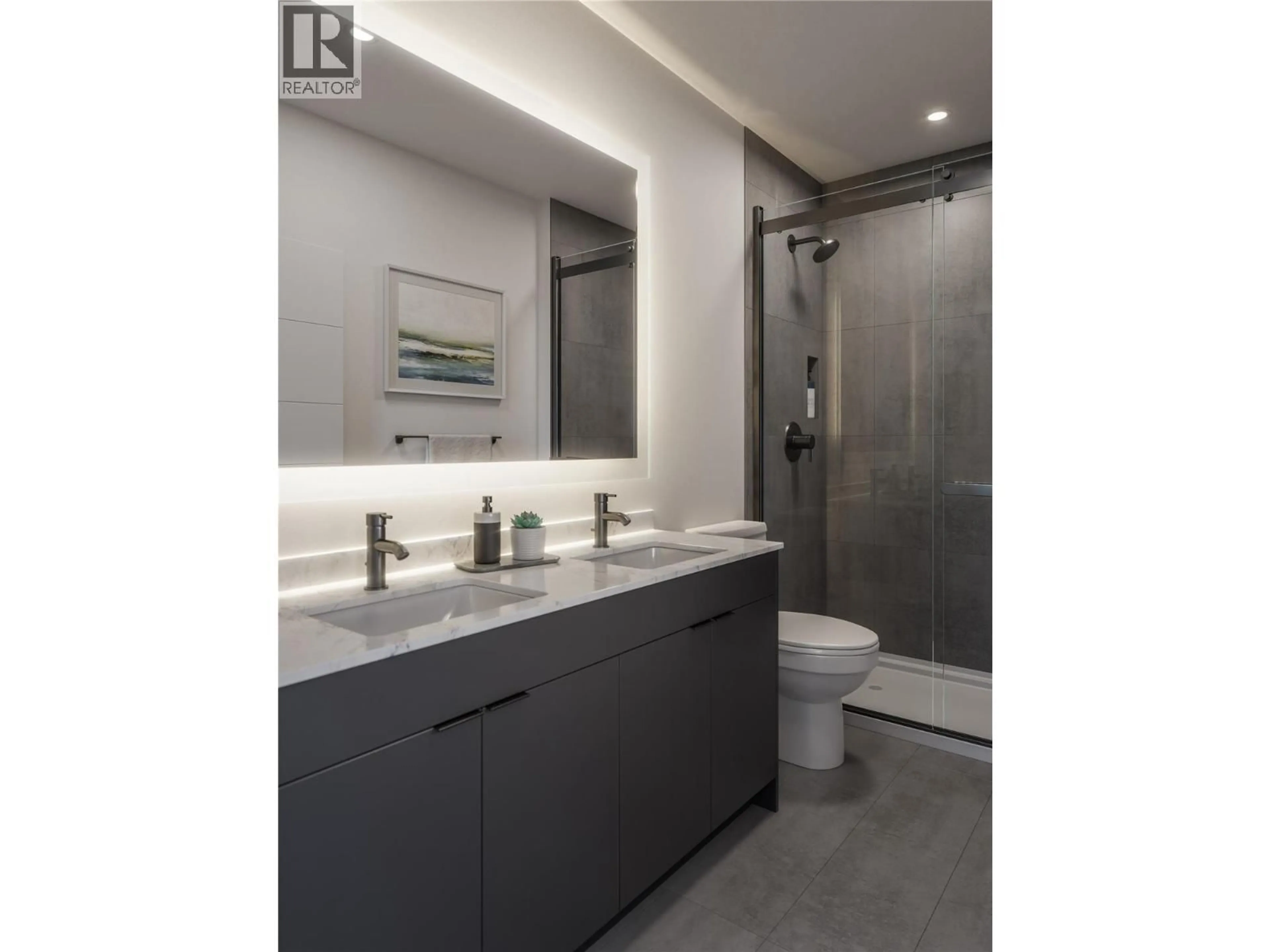 Contemporary bathroom, ceramic/tile floor for 631 - 1281 PRIDHAM AVENUE, Kelowna British Columbia V1Y0R6