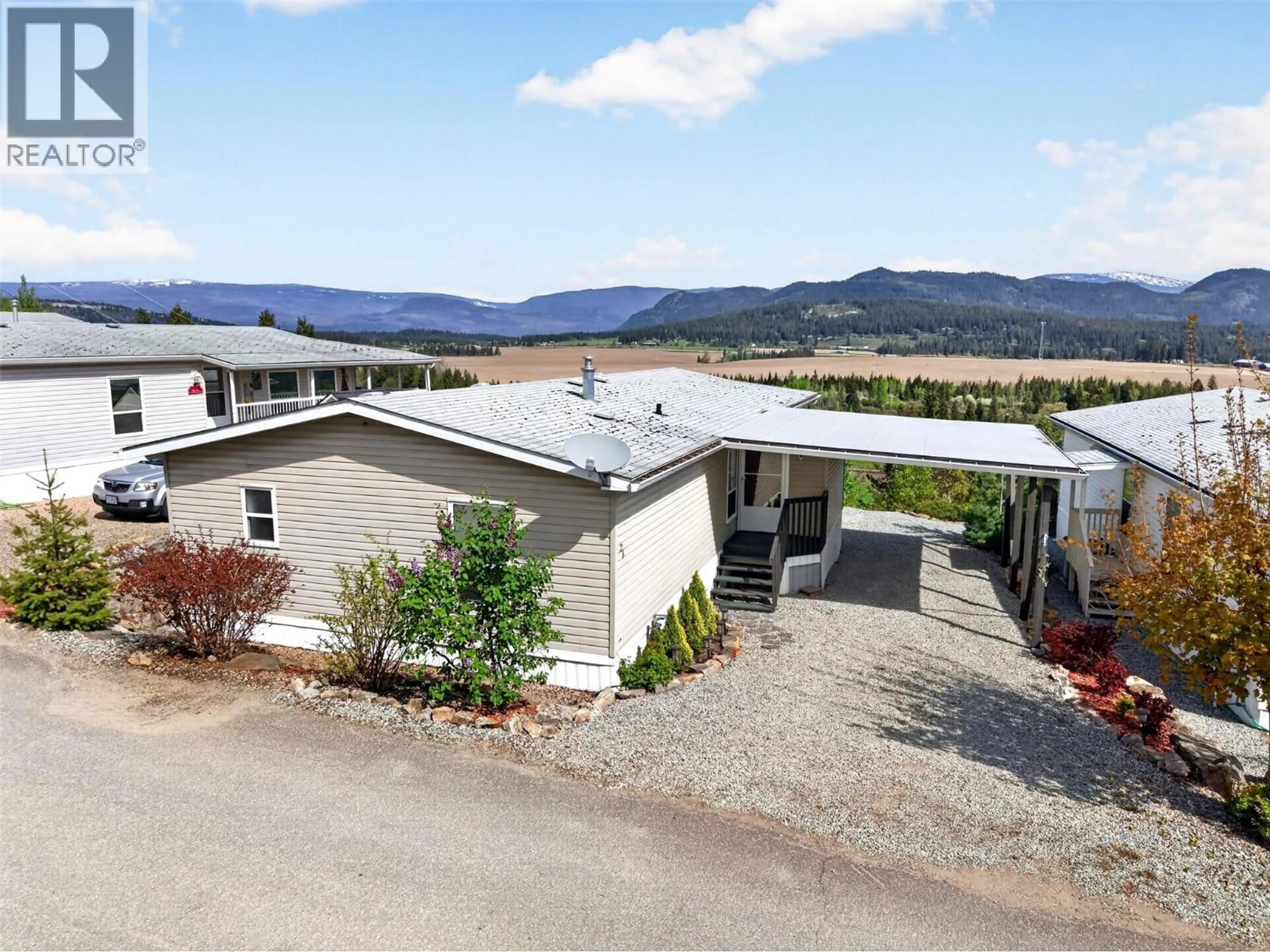 A pic from outside/outdoor area/front of a property/back of a property/a pic from drone, mountain view for 23 - 1885 TAPPEN NOTCH HILL ROAD, Tappen British Columbia V0E2X0