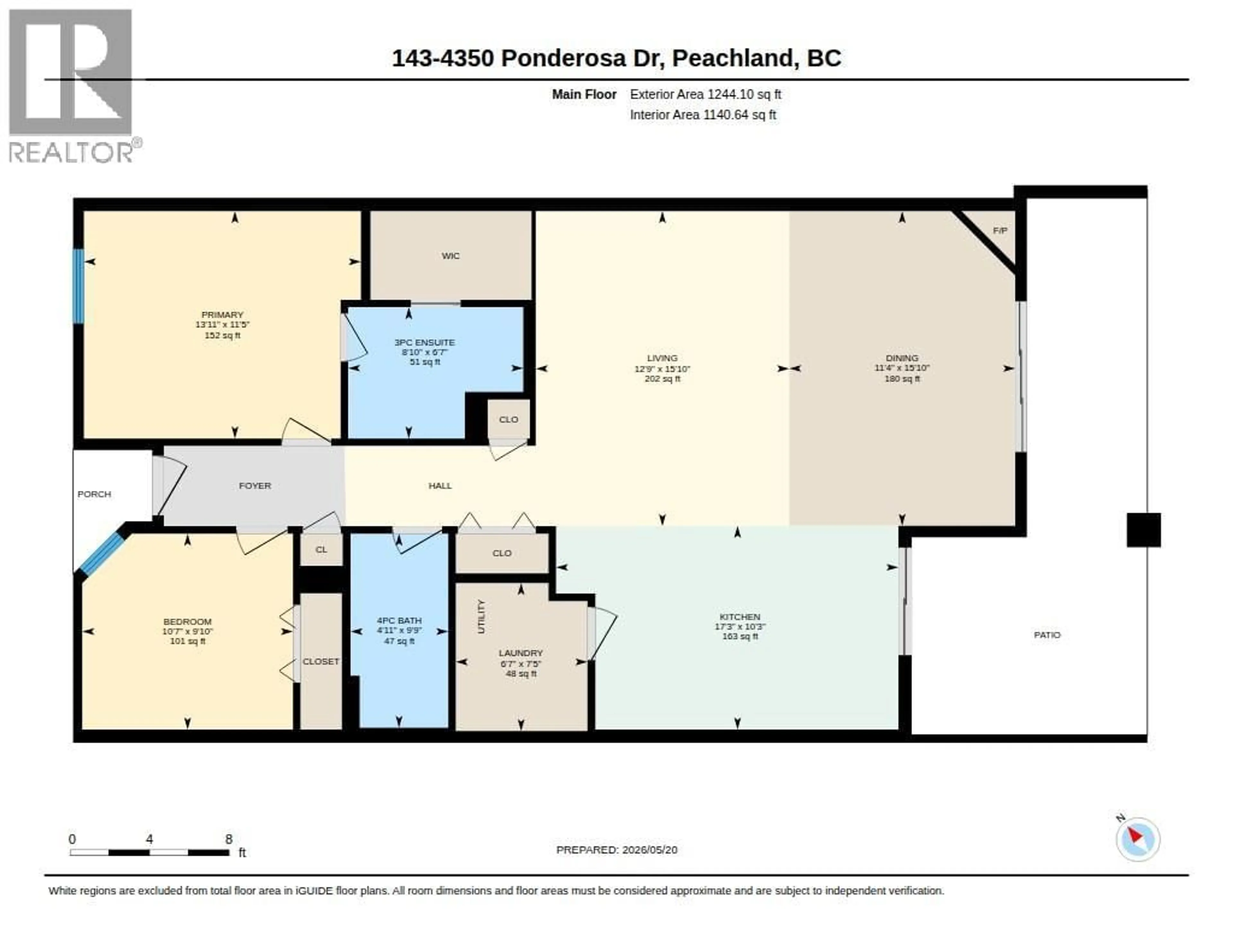 Floor plan for 143 - 4350 PONDEROSA DRIVE, Peachland British Columbia V0H1X5