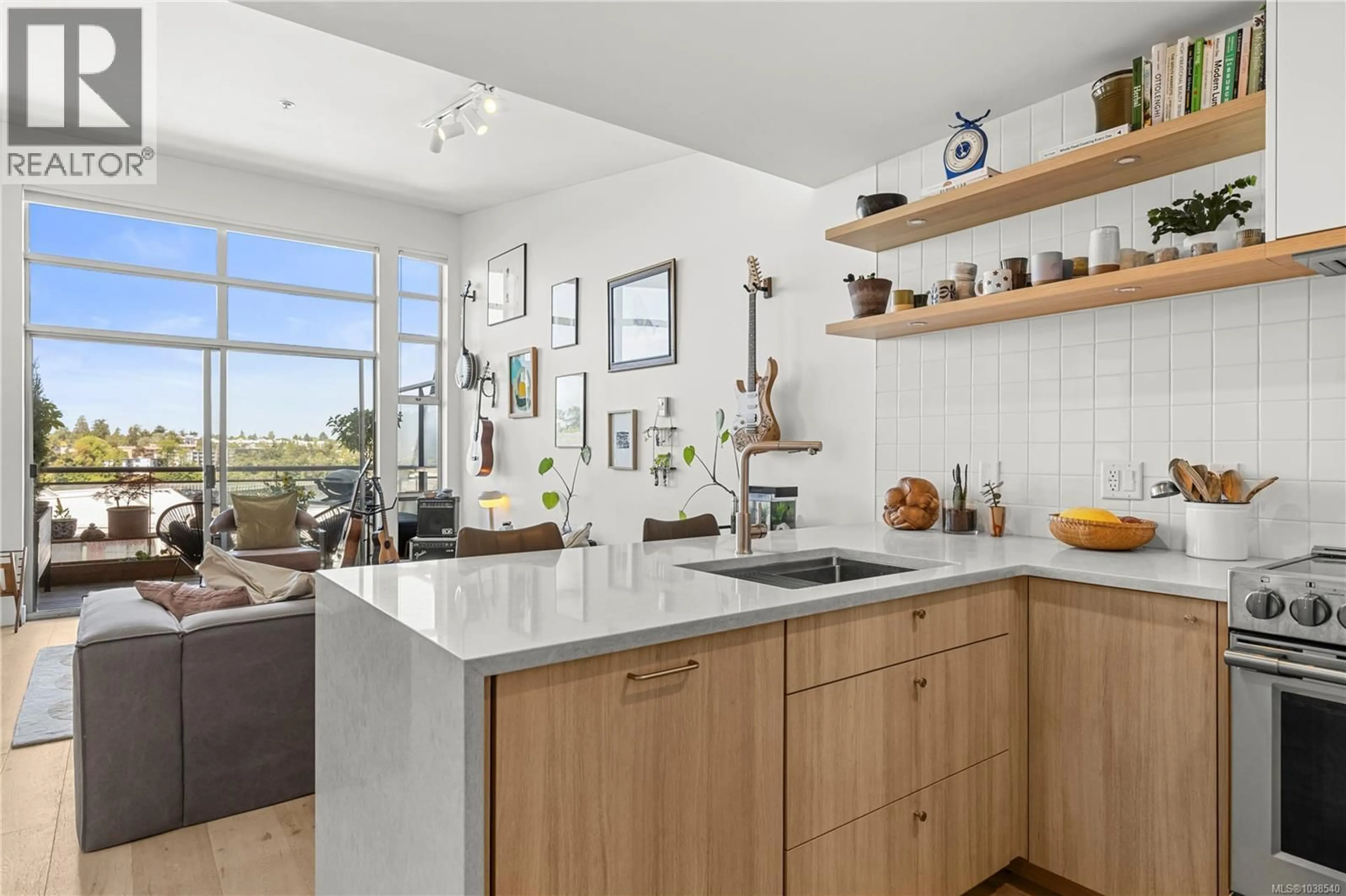 Open concept kitchen, unknown for 406 - 90 REGATTA LANDING, Victoria British Columbia V9A7R2