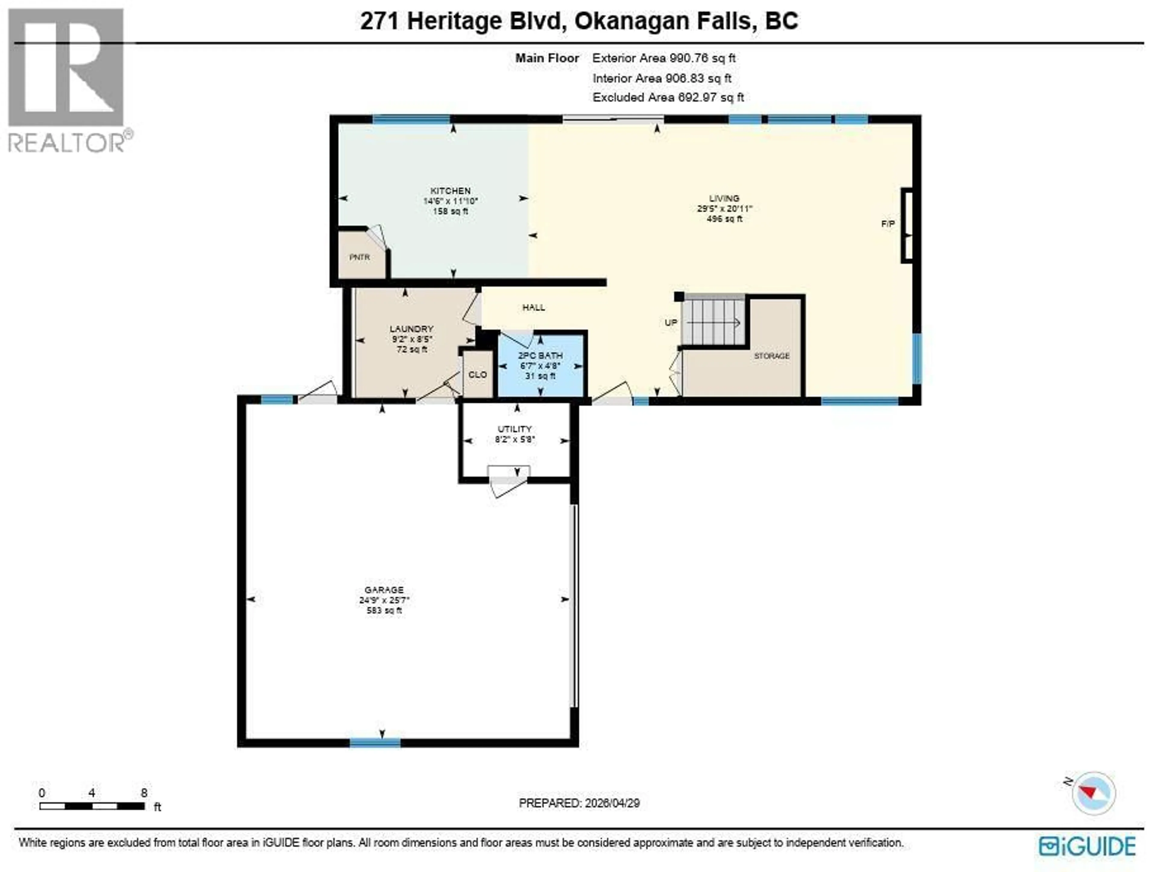 Floor plan for 271 HERITAGE BOULEVARD, Okanagan Falls British Columbia V0H1R3