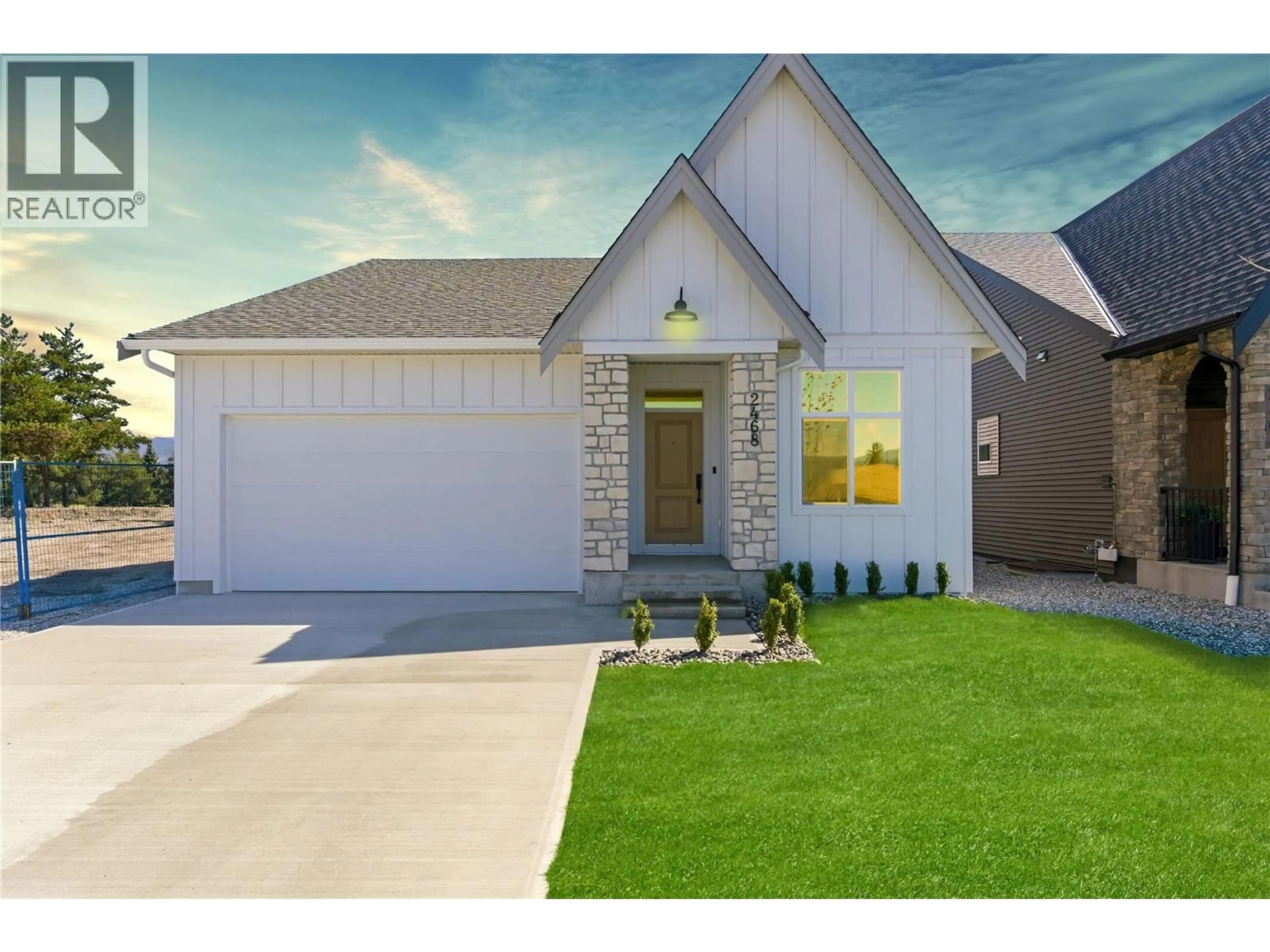 Home with brick exterior material, street for 2468 BRADLEY DRIVE, Armstrong British Columbia V4Y0Y4