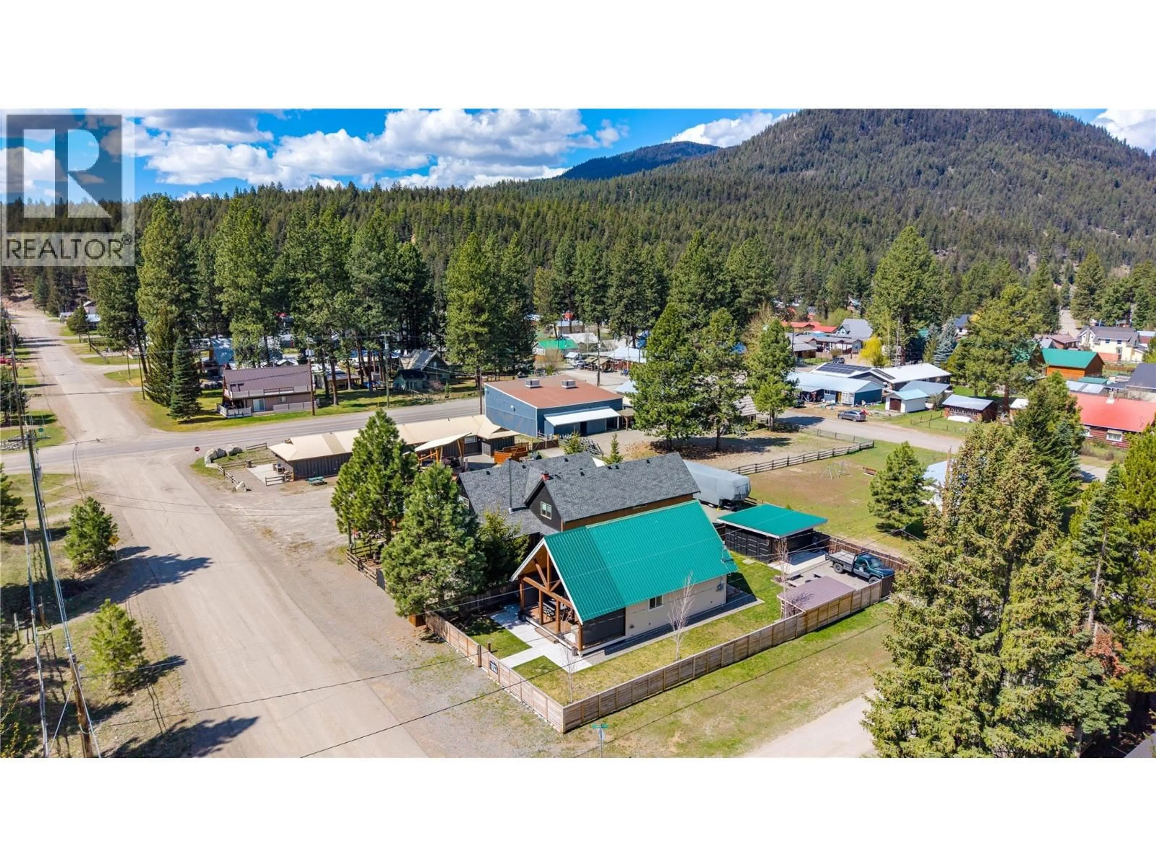 A pic from outside/outdoor area/front of a property/back of a property/a pic from drone, mountain view for 120 2ND STREET, Tulameen British Columbia V0X1W0
