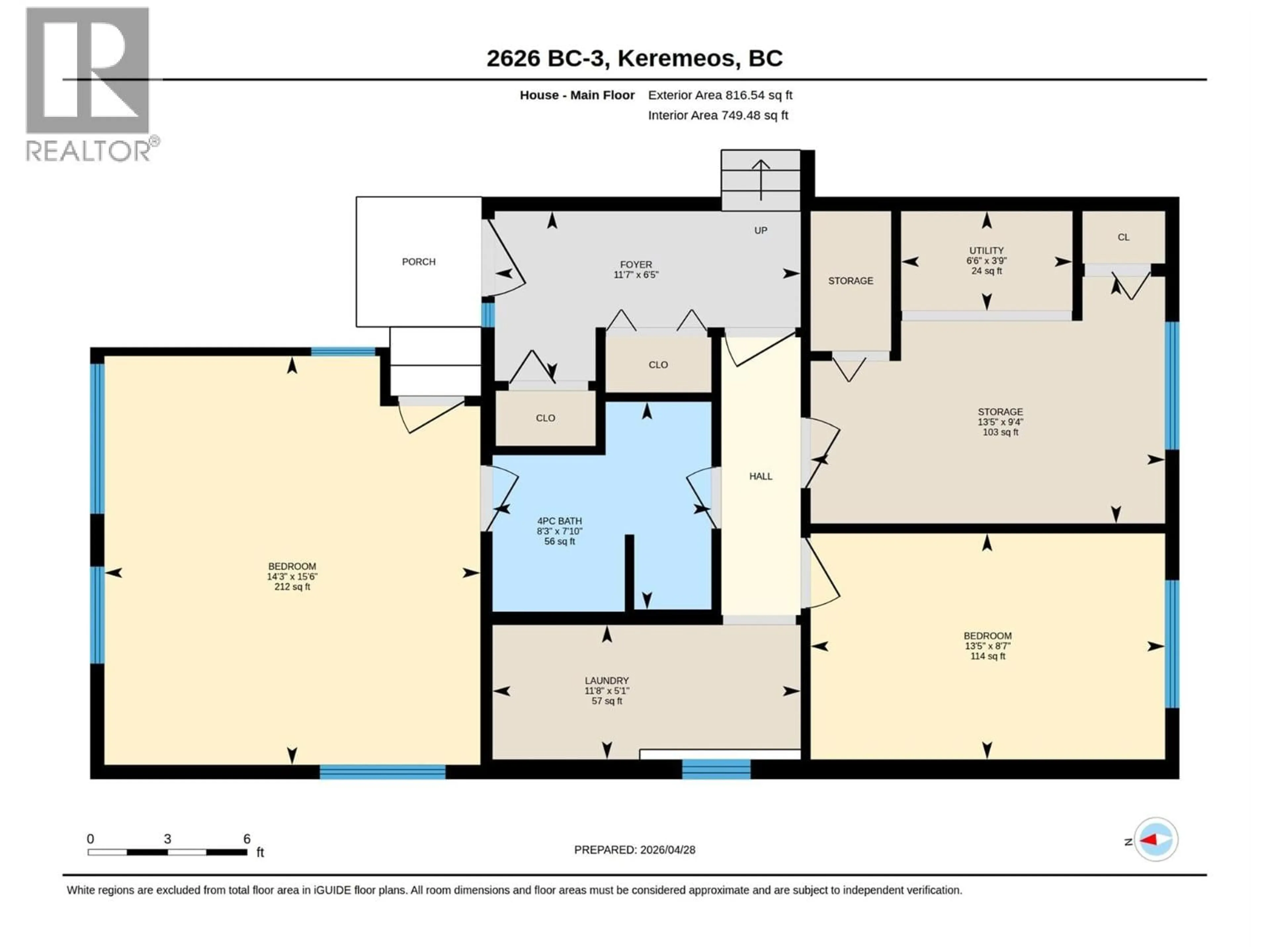 Floor plan for 2626 HIGHWAY 3 OTHER, Keremeos British Columbia V0X1N5