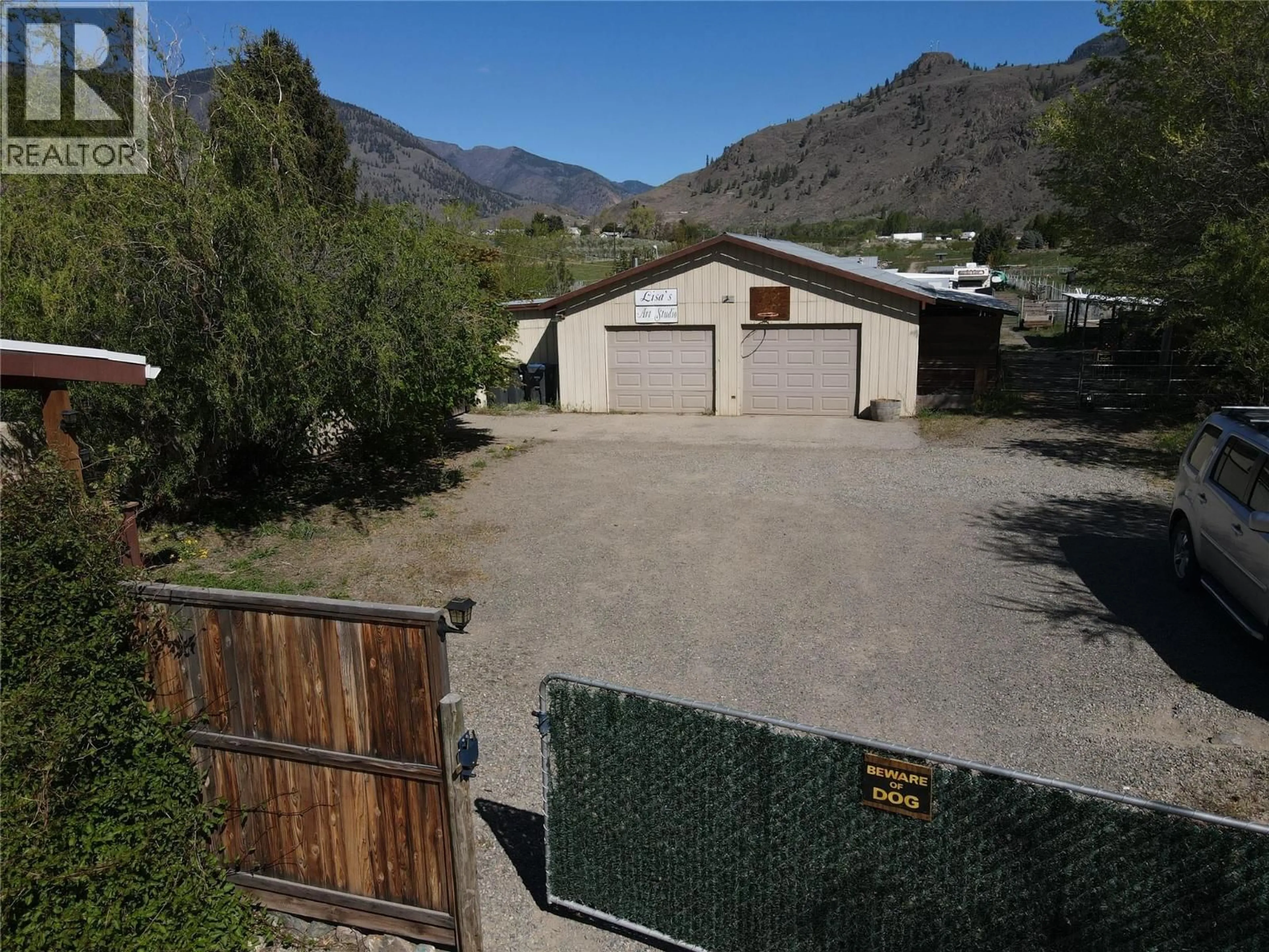 A pic from outside/outdoor area/front of a property/back of a property/a pic from drone, mountain view for 2626 HIGHWAY 3 OTHER, Keremeos British Columbia V0X1N5