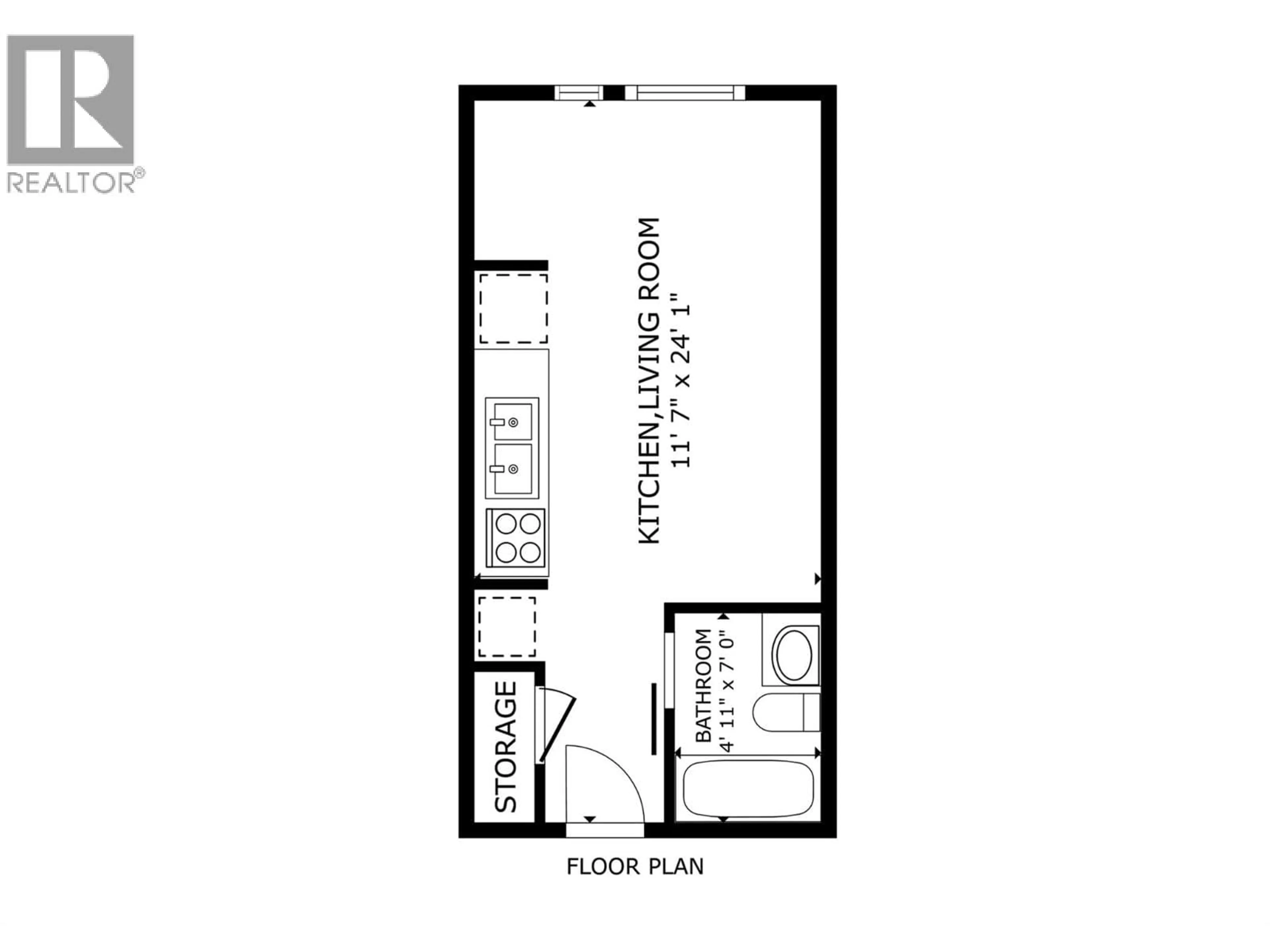 Floor plan for 519 - 925 LEON AVENUE, Kelowna British Columbia V1Y0E5