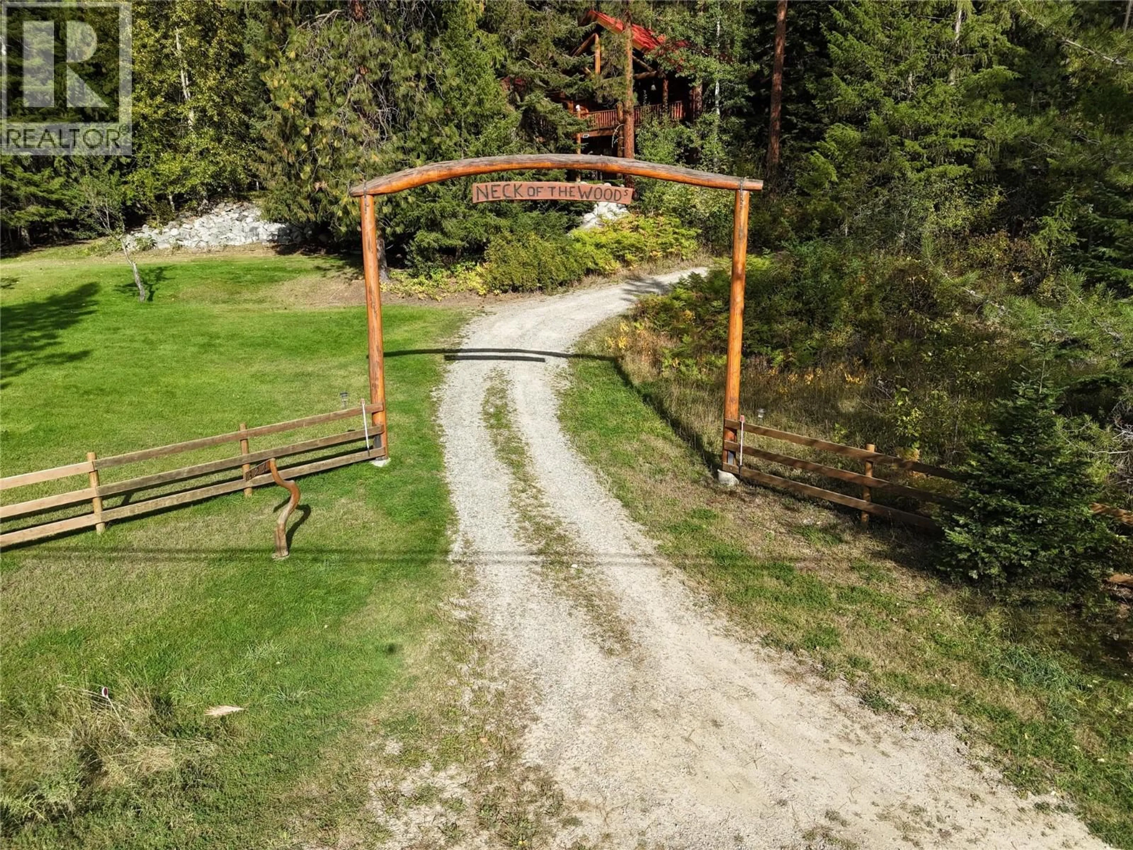 A pic from outside/outdoor area/front of a property/back of a property/a pic from drone, forest/trees view for 324 ARROW CREEK E ROAD, Arrow Creek British Columbia V0B1G9