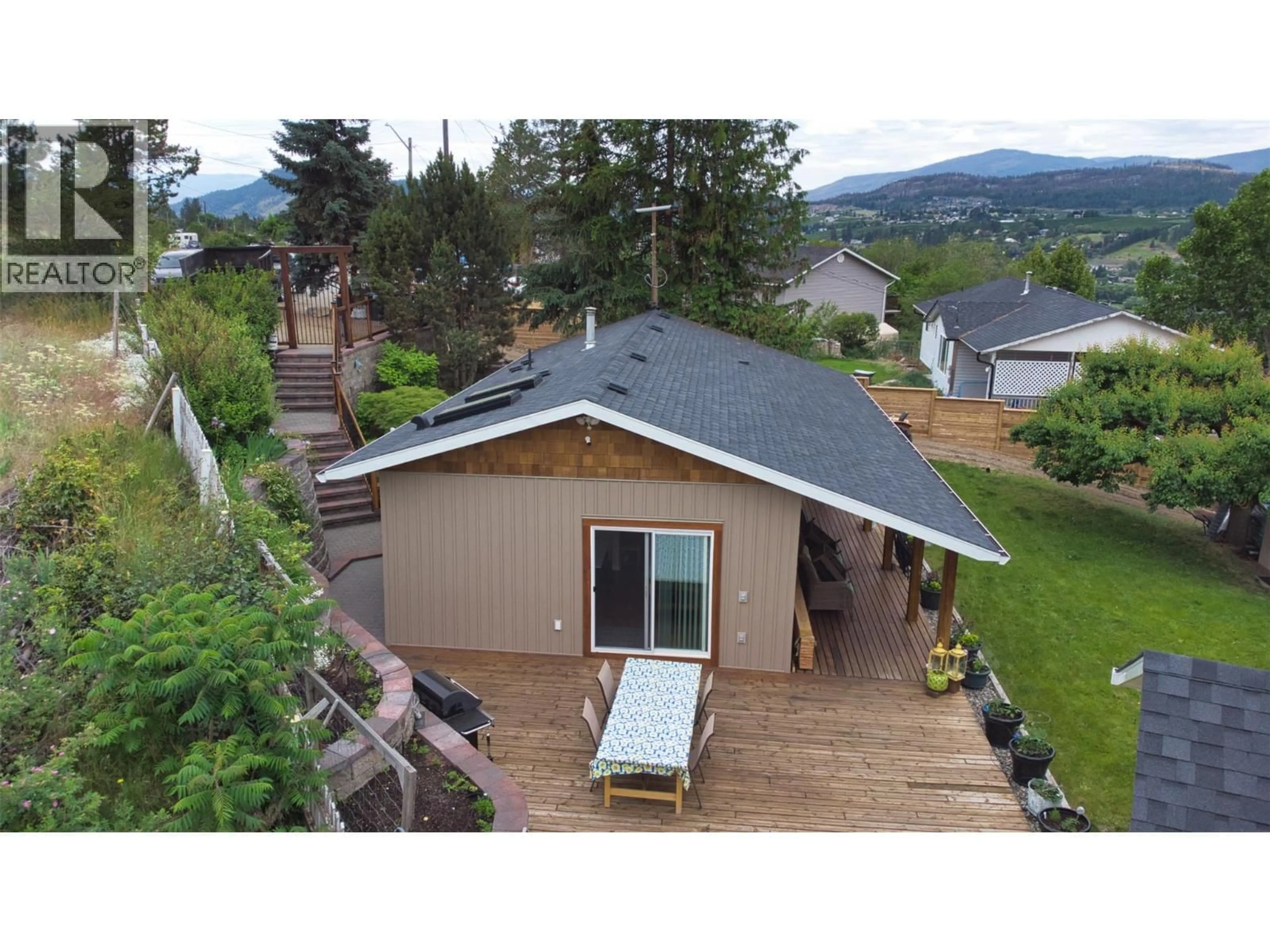 A pic from outside/outdoor area/front of a property/back of a property/a pic from drone, mountain view for 11130 VELDA ROAD, Lake Country British Columbia V4V1W7