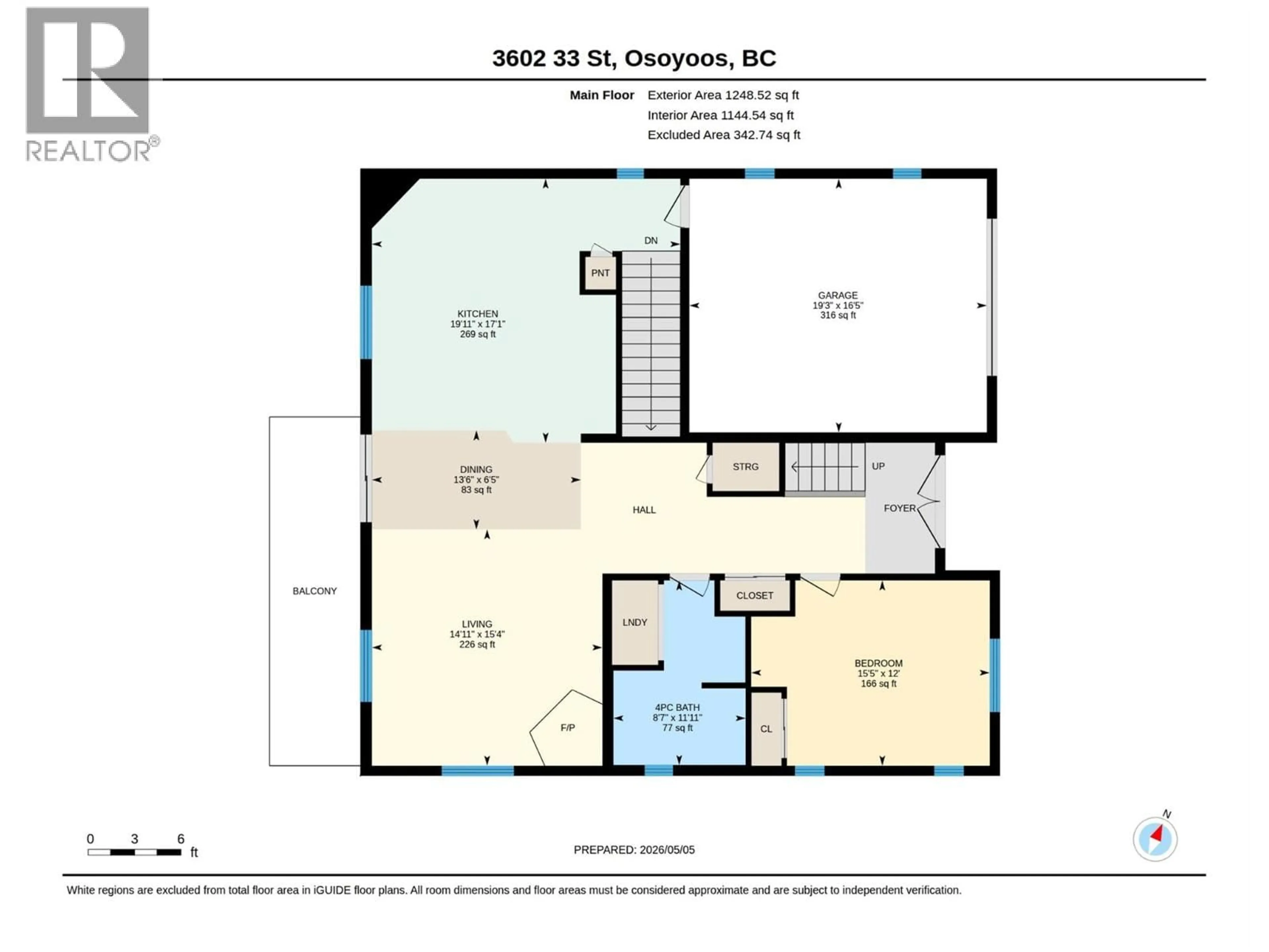 Floor plan for 3602 33RD STREET, Osoyoos British Columbia V0H1V6