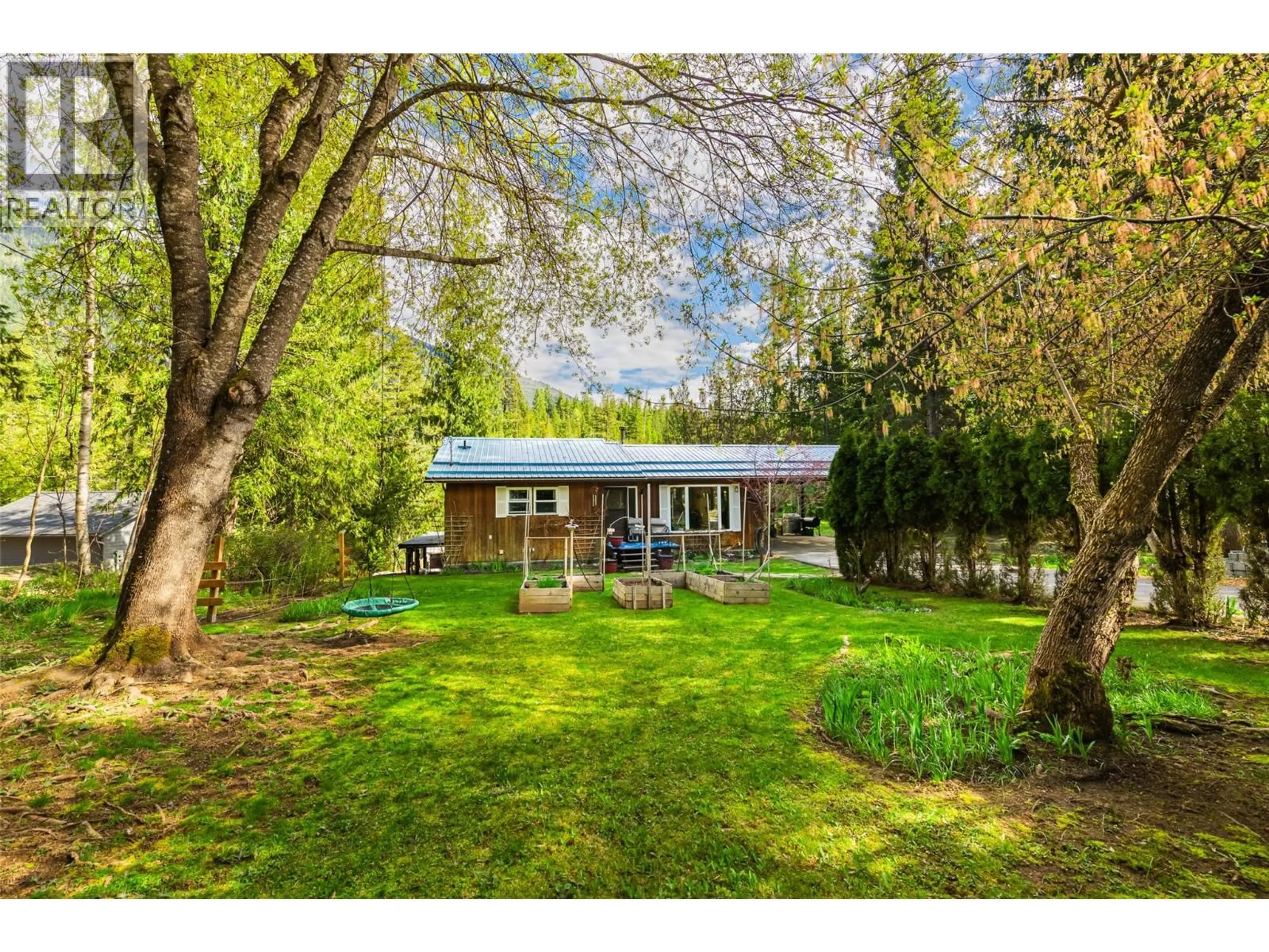 A pic from outside/outdoor area/front of a property/back of a property/a pic from drone, forest/trees view for 16324 BOWE ROAD, Crawford Bay British Columbia V0B1E0