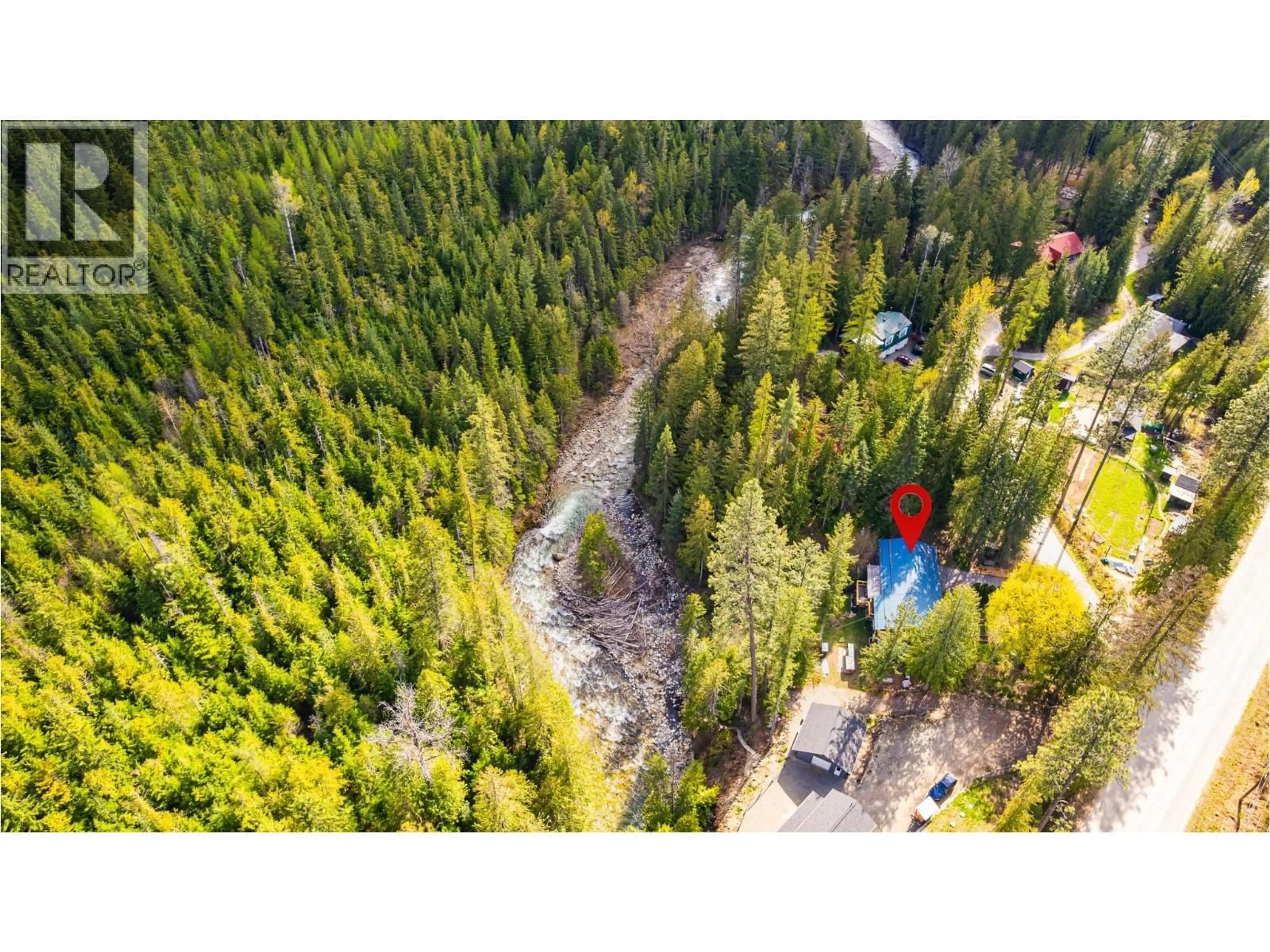 A pic from outside/outdoor area/front of a property/back of a property/a pic from drone, forest/trees view for 16324 BOWE ROAD, Crawford Bay British Columbia V0B1E0