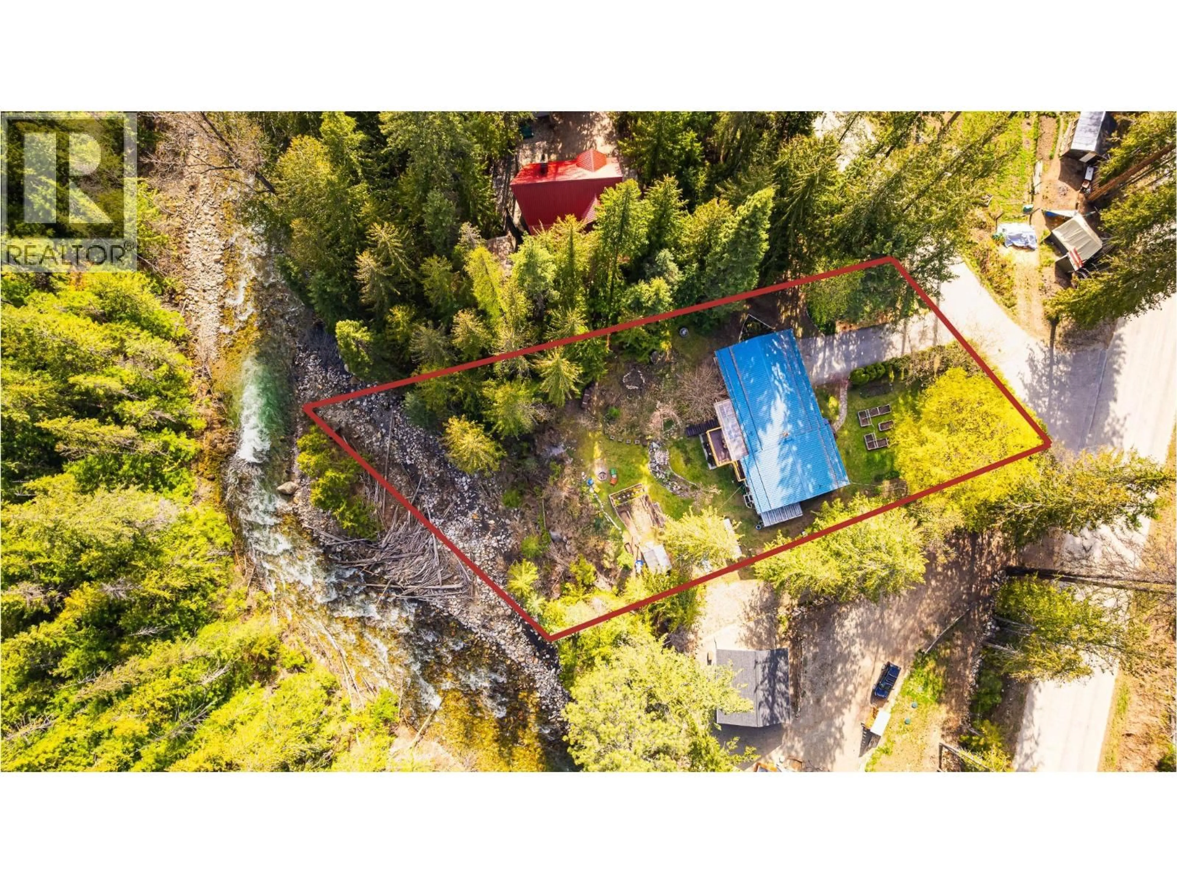 A pic from outside/outdoor area/front of a property/back of a property/a pic from drone, forest/trees view for 16324 BOWE ROAD, Crawford Bay British Columbia V0B1E0