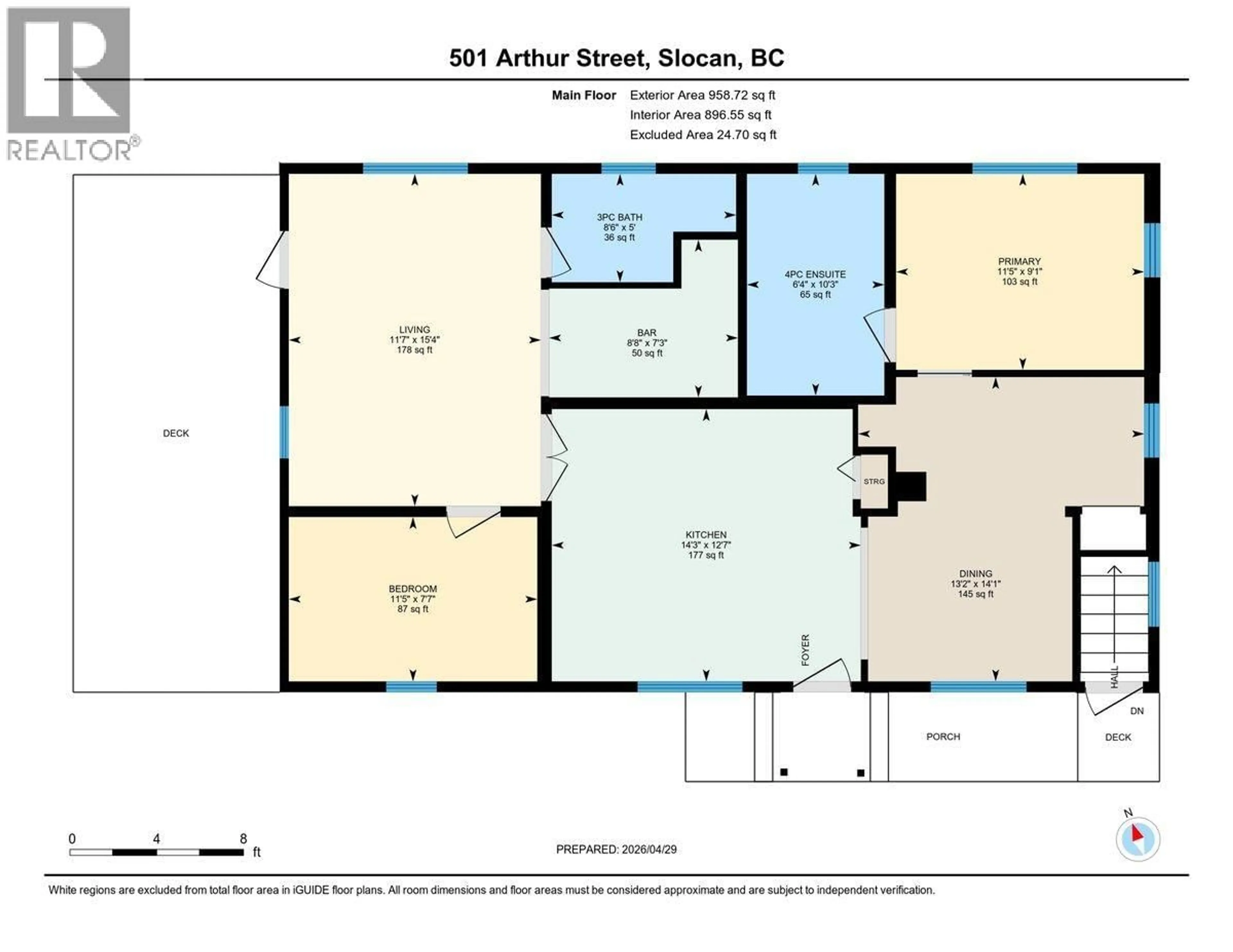 Floor plan for 501 ARTHUR STREET, Slocan British Columbia V0G2C0