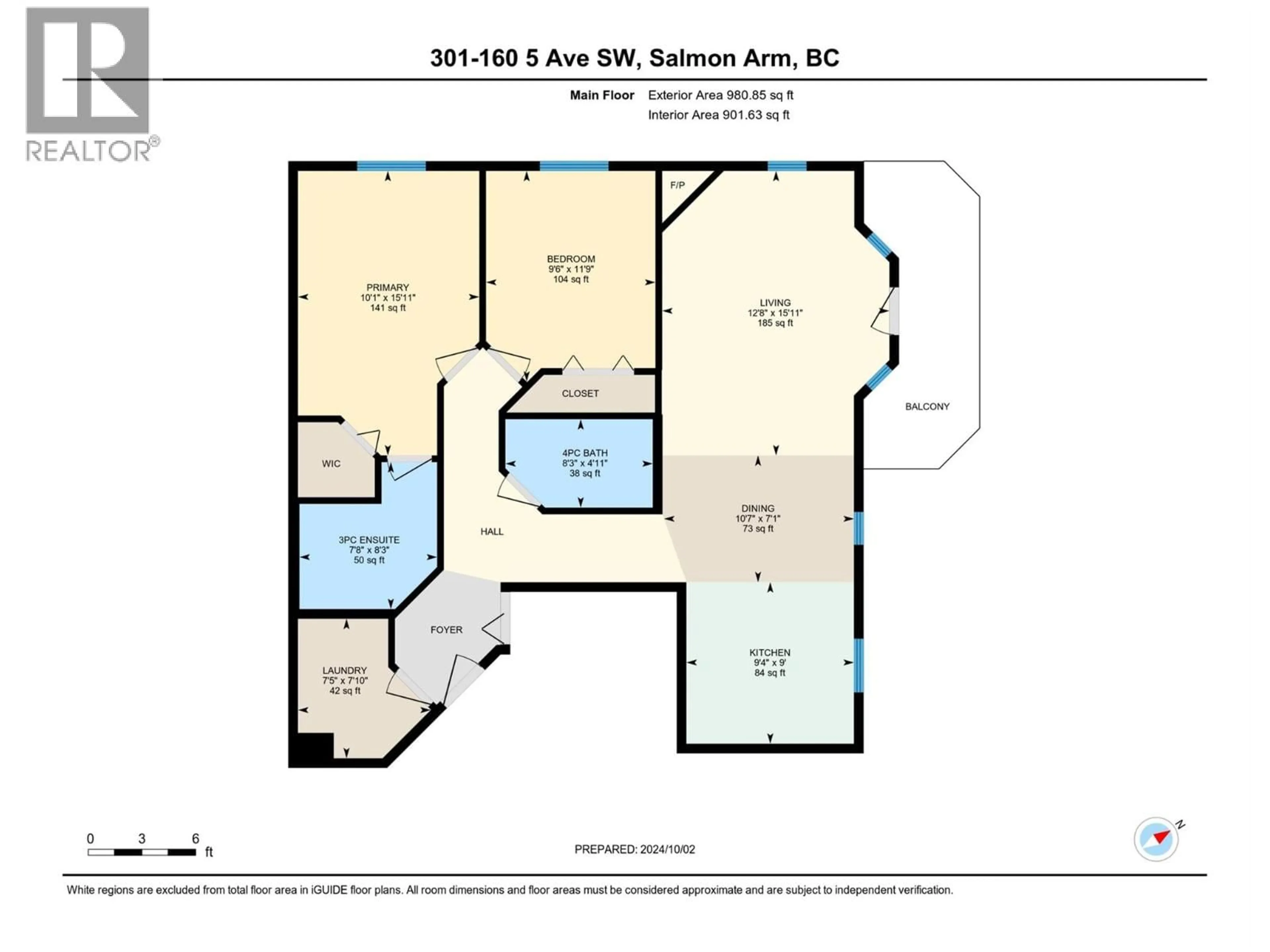 Floor plan for 301 - 160 5TH AVENUE SOUTHWEST, Salmon Arm British Columbia V1E1R4
