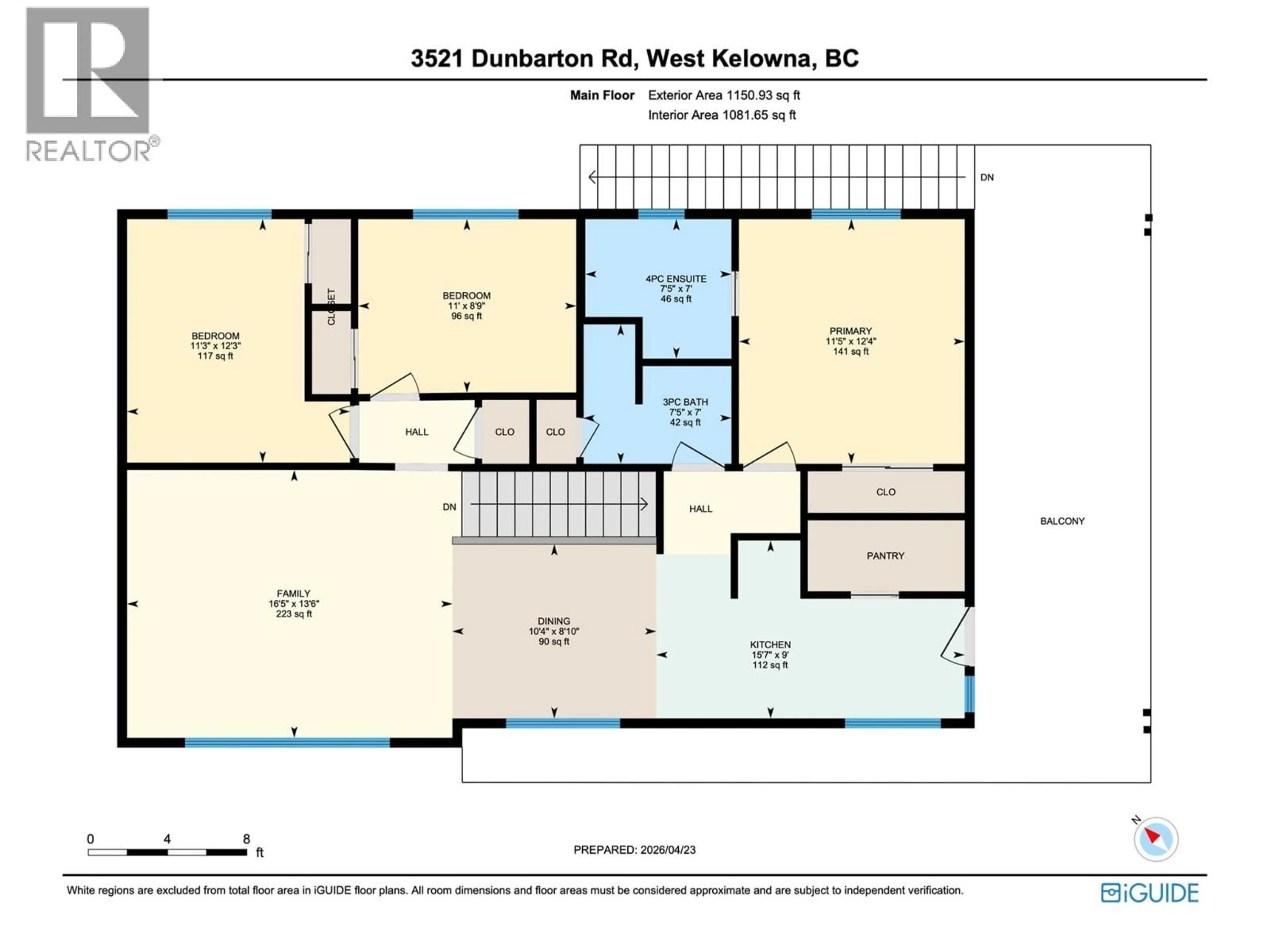 Floor plan for 3521 DUNBARTON ROAD, West Kelowna British Columbia V4T1J2