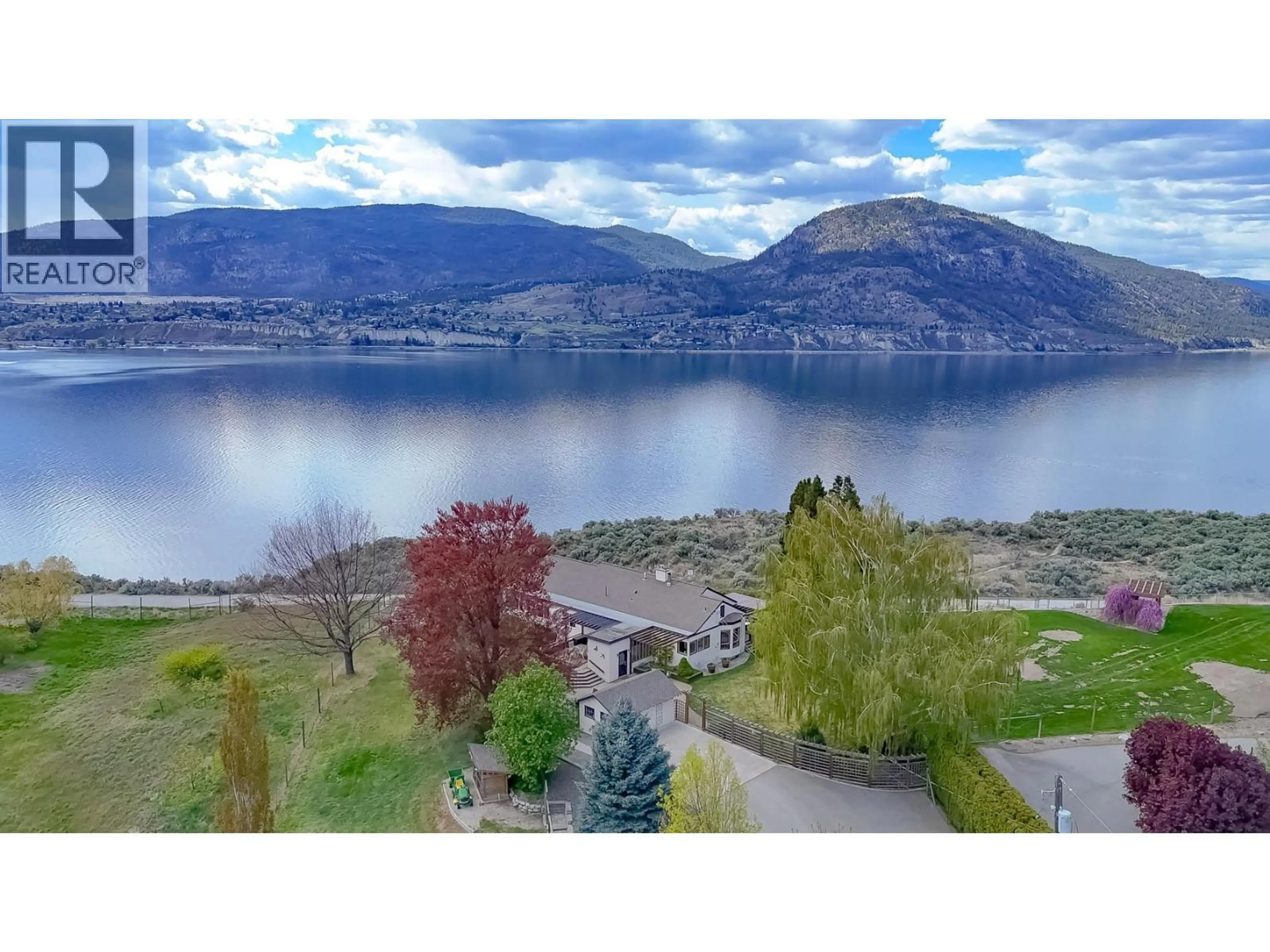 A pic from outside/outdoor area/front of a property/back of a property/a pic from drone, water/lake/river/ocean view for 465 LOWER BENCH ROAD, Penticton British Columbia V2A8V4