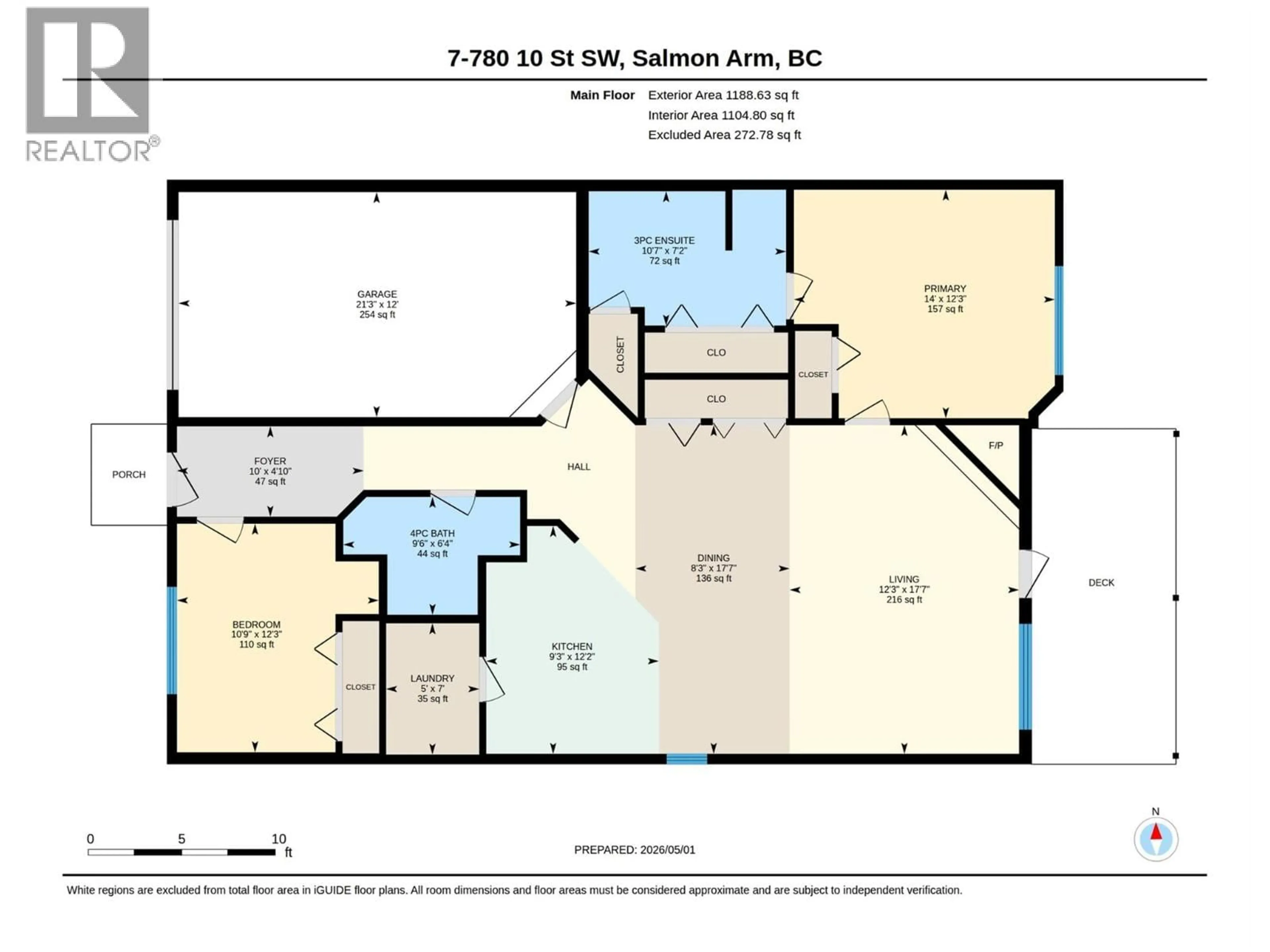 Floor plan for 7 - 780 10 STREET SOUTHWEST, Salmon Arm British Columbia V1E1L9