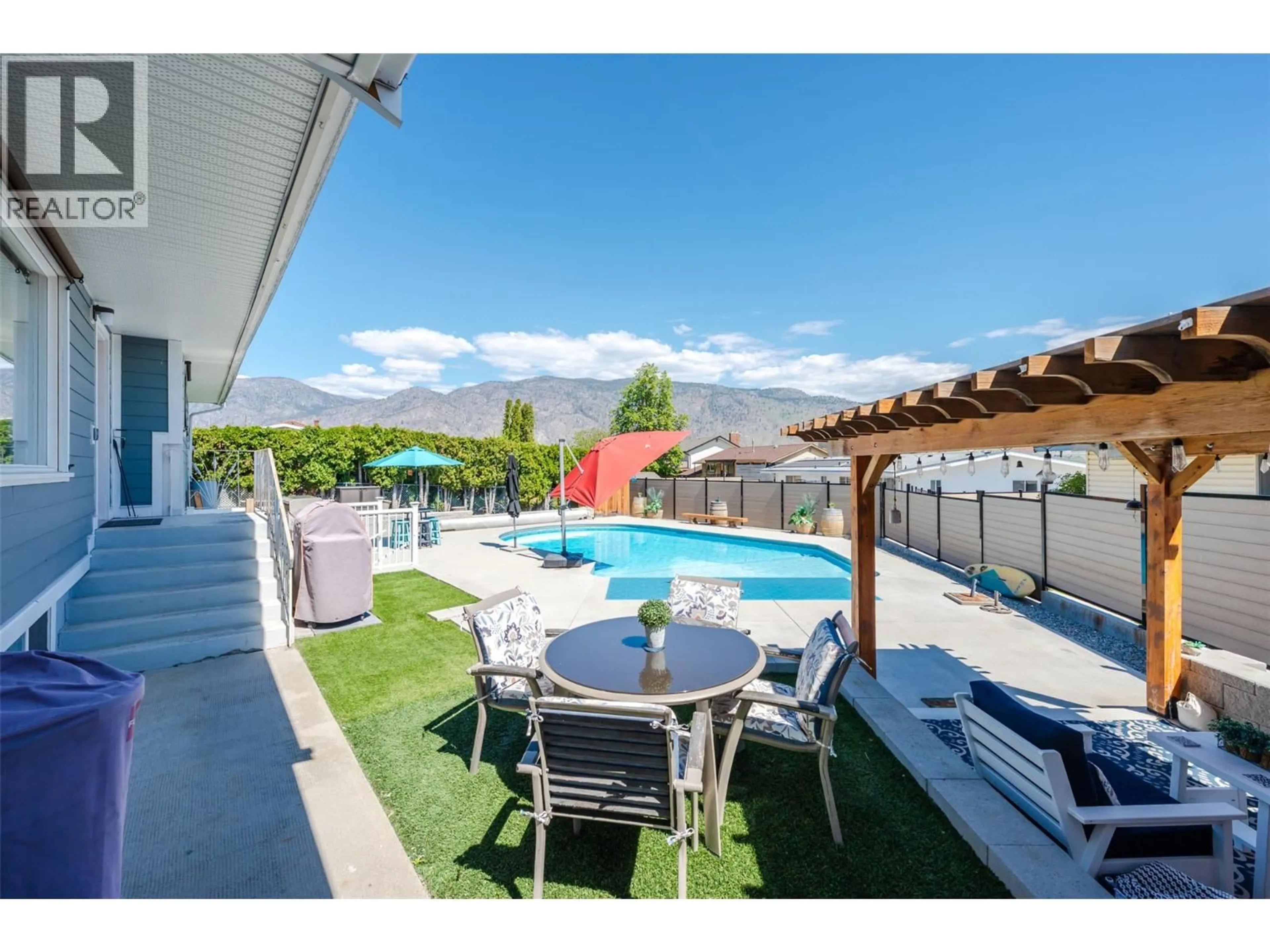 Patio, mountain view for 3 QUAIL PLACE, Osoyoos British Columbia V0H1V1