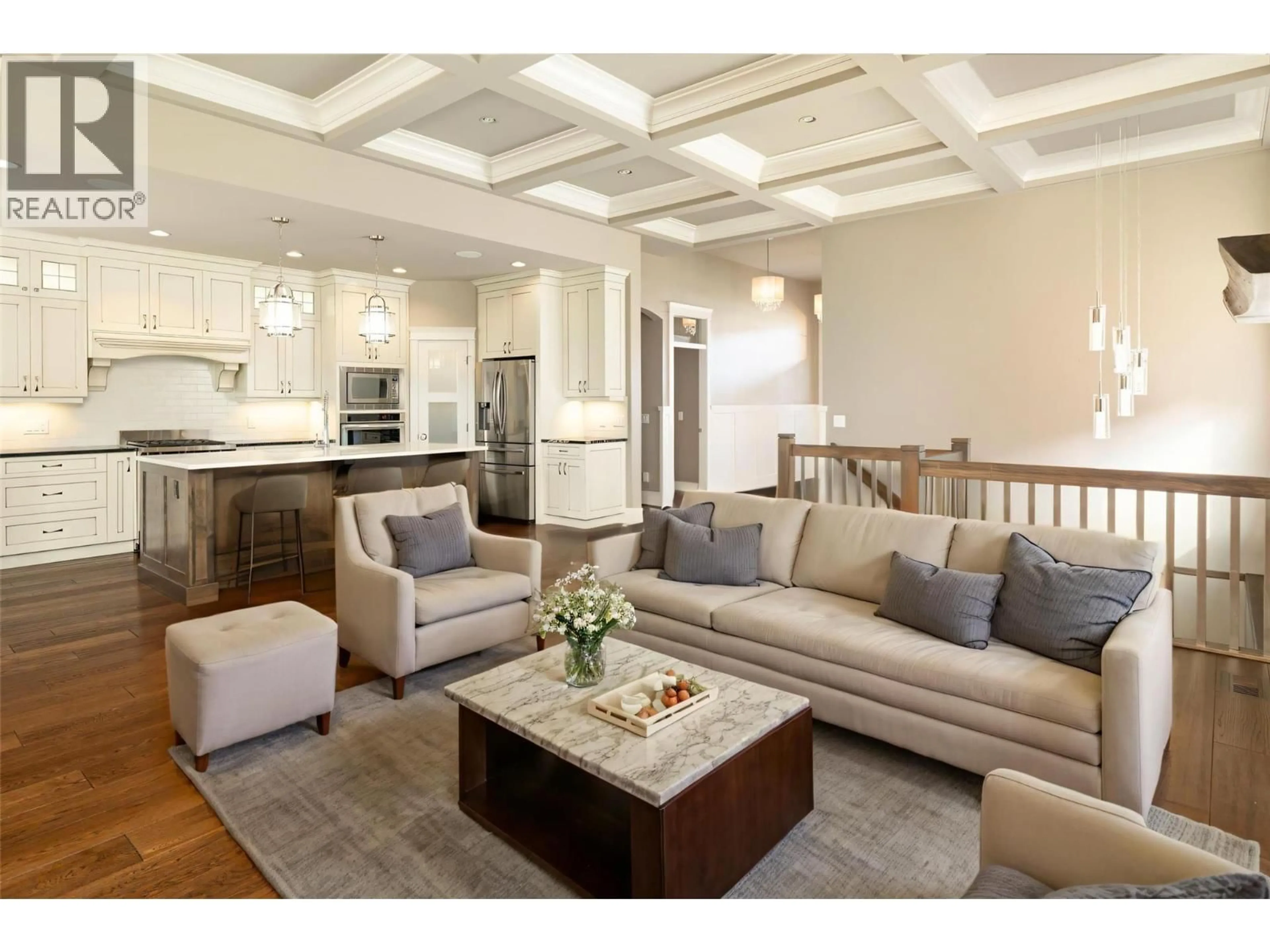 Living room with furniture, unknown for 4149 GALLAGHERS FAIRWAY SOUTH, Kelowna British Columbia V1W5G3