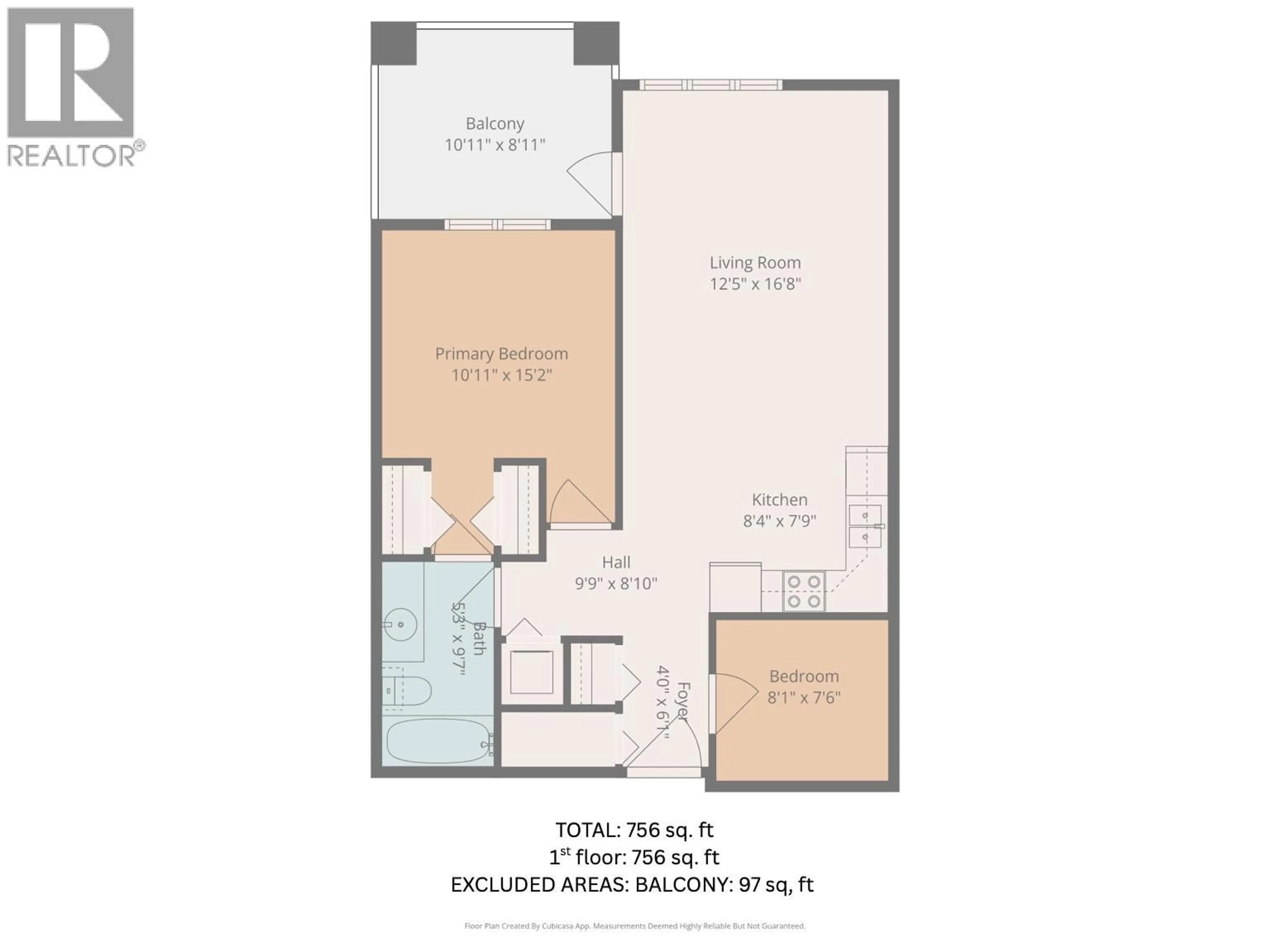 Floor plan for 1413 - 1875 COUNTRY CLUB DRIVE, Kelowna British Columbia V1V2W7
