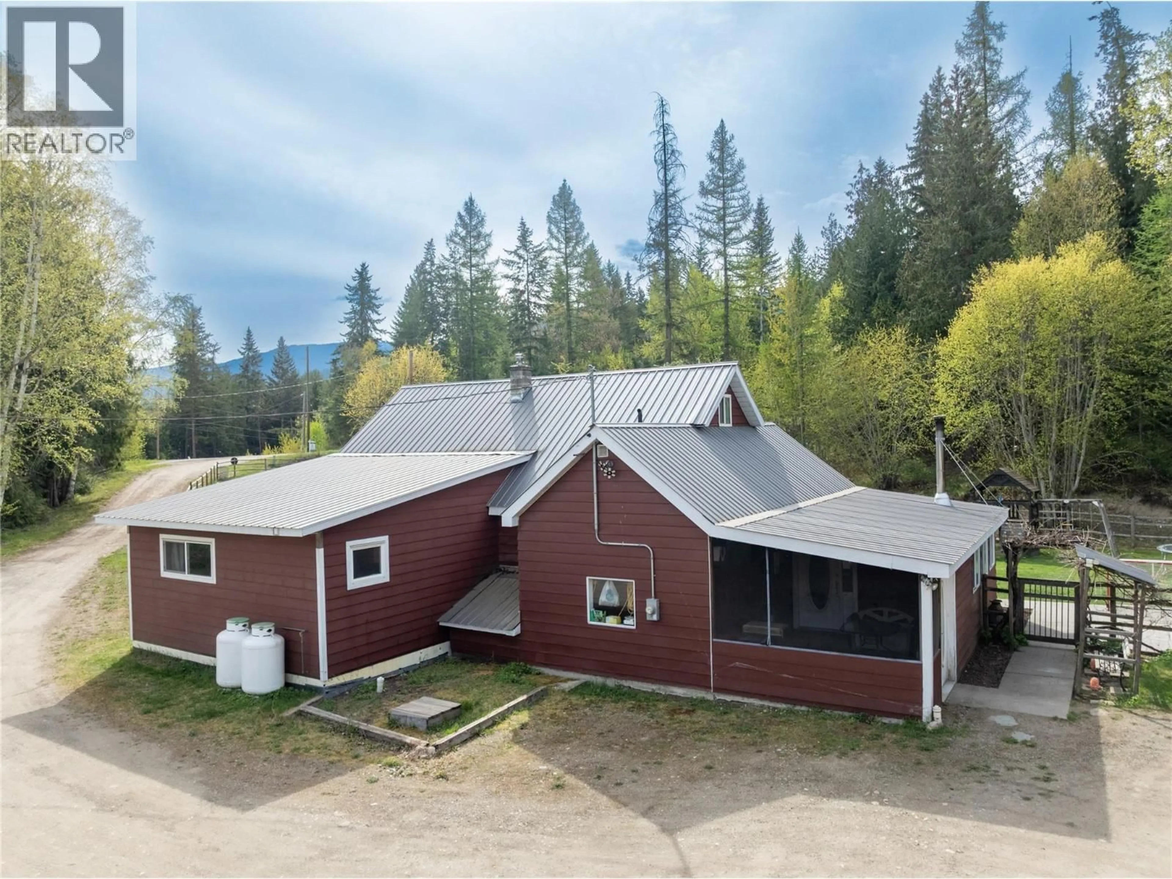 A pic from outside/outdoor area/front of a property/back of a property/a pic from drone, unknown for 3381 TRINITY VALLEY ROAD, Enderby British Columbia V0E1V5
