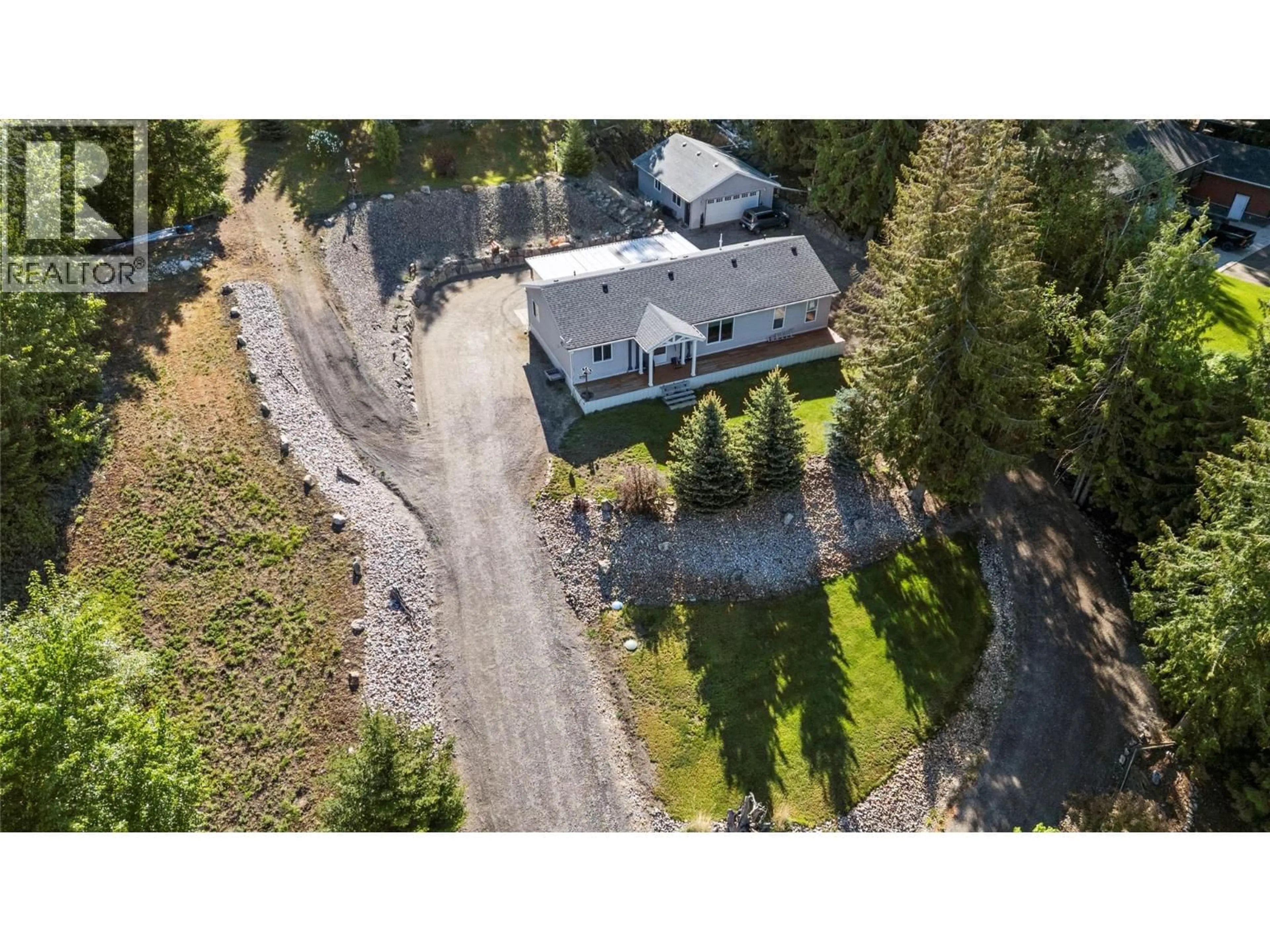 A pic from outside/outdoor area/front of a property/back of a property/a pic from drone, unknown for 1034 GRANDVIEW BENCH ROAD, Salmon Arm British Columbia V1E2X7
