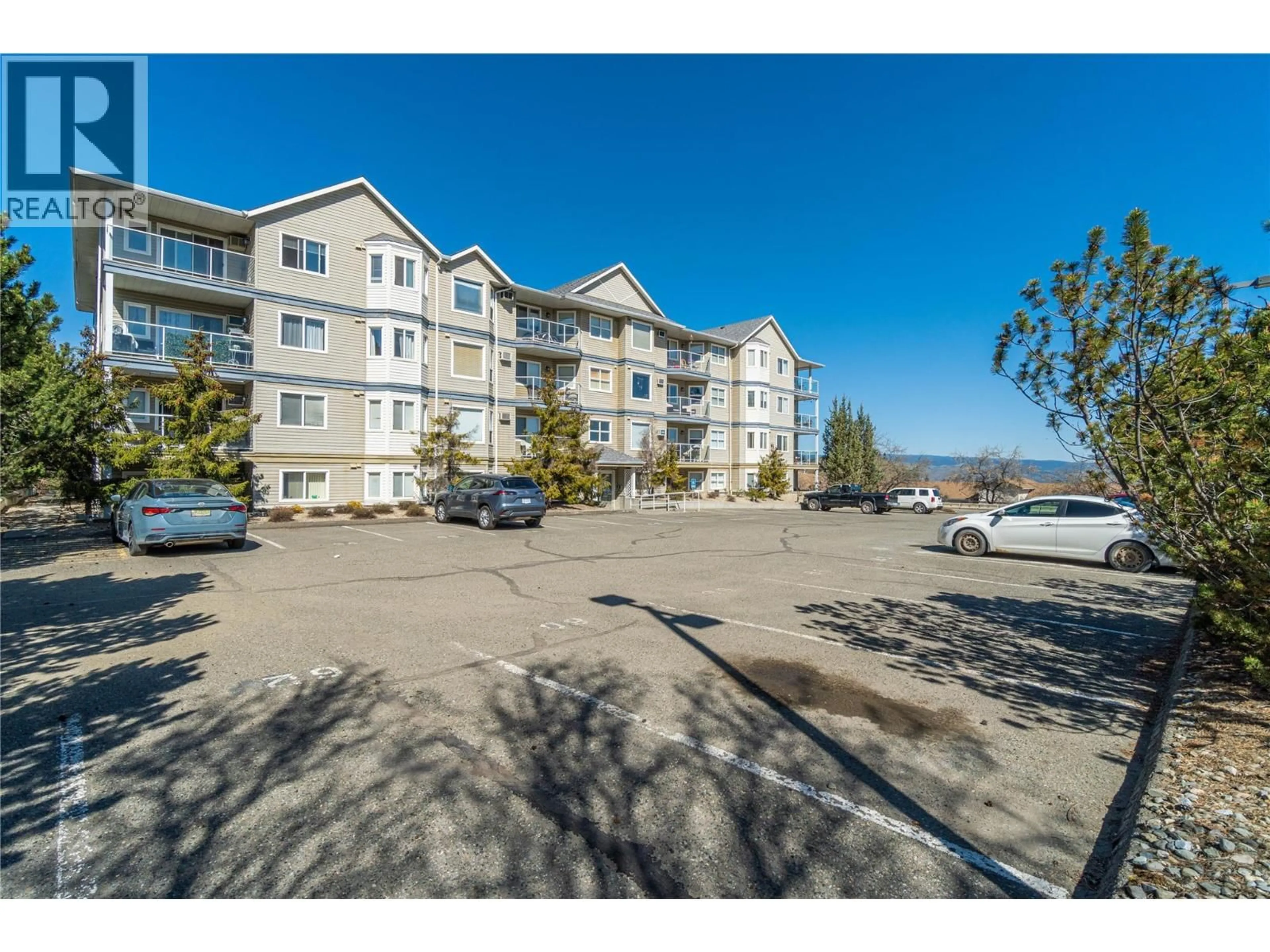 A pic from outside/outdoor area/front of a property/back of a property/a pic from drone, water/lake/river/ocean view for 411 - 1170 HUGH ALLAN DRIVE, Kamloops British Columbia V1S1T5