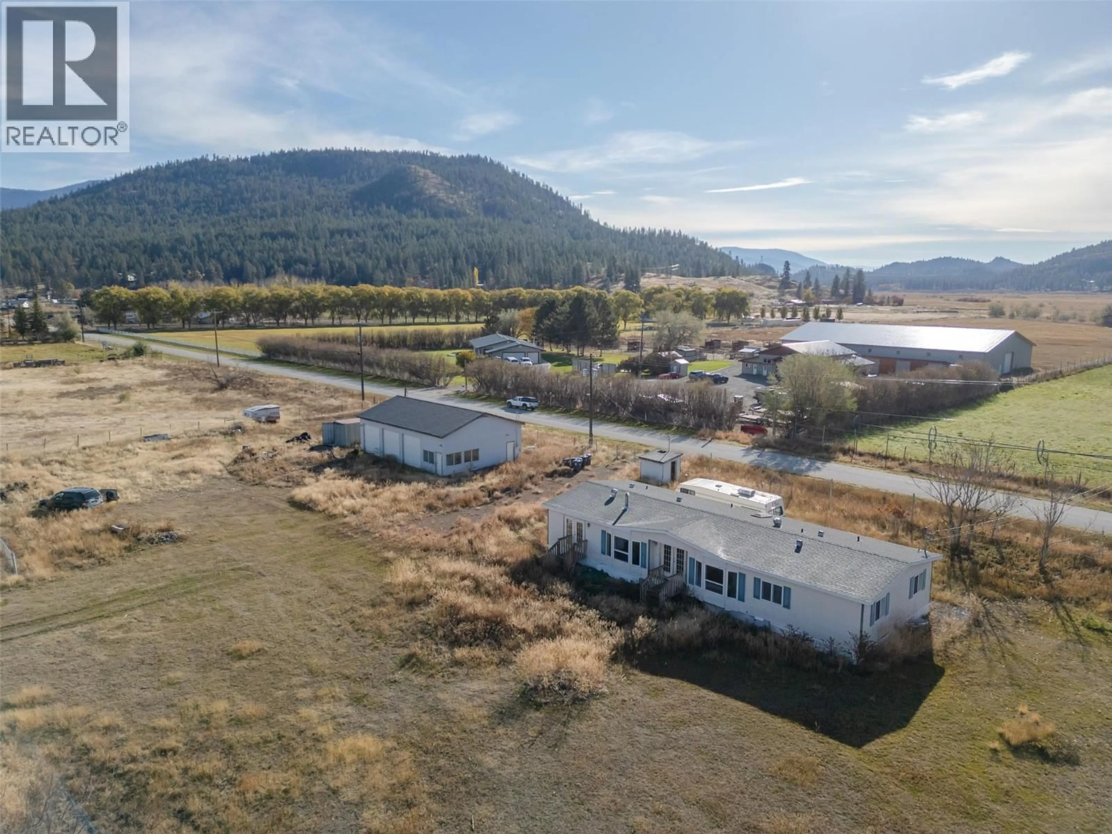 A pic from outside/outdoor area/front of a property/back of a property/a pic from drone, water/lake/river/ocean view for 261 + 297 JONES WAY ROAD, Oliver British Columbia V0H1T5