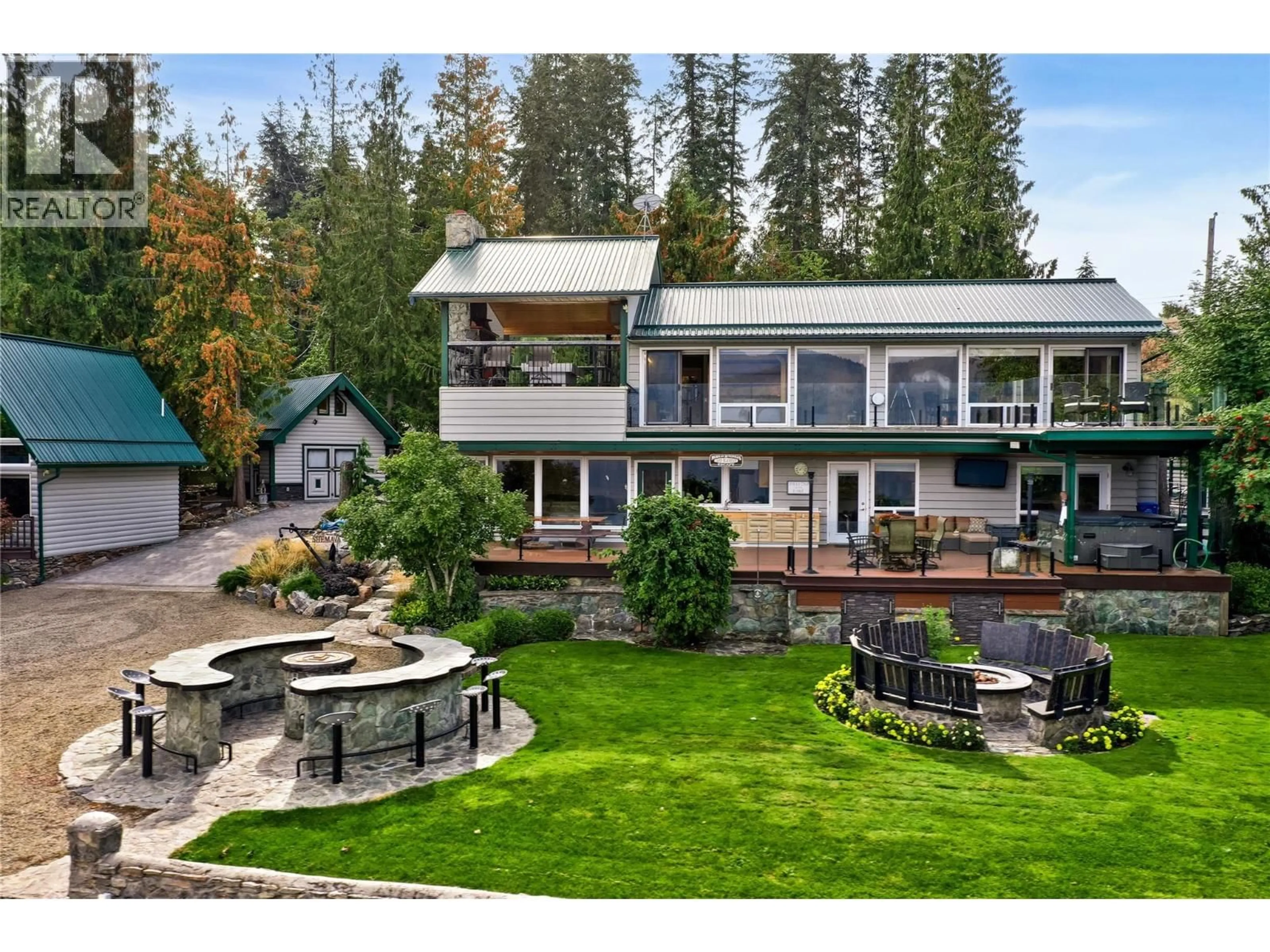 A pic from outside/outdoor area/front of a property/back of a property/a pic from drone, mountain view for 2483 ROCKY POINT ROAD, Blind Bay British Columbia V0E1H1