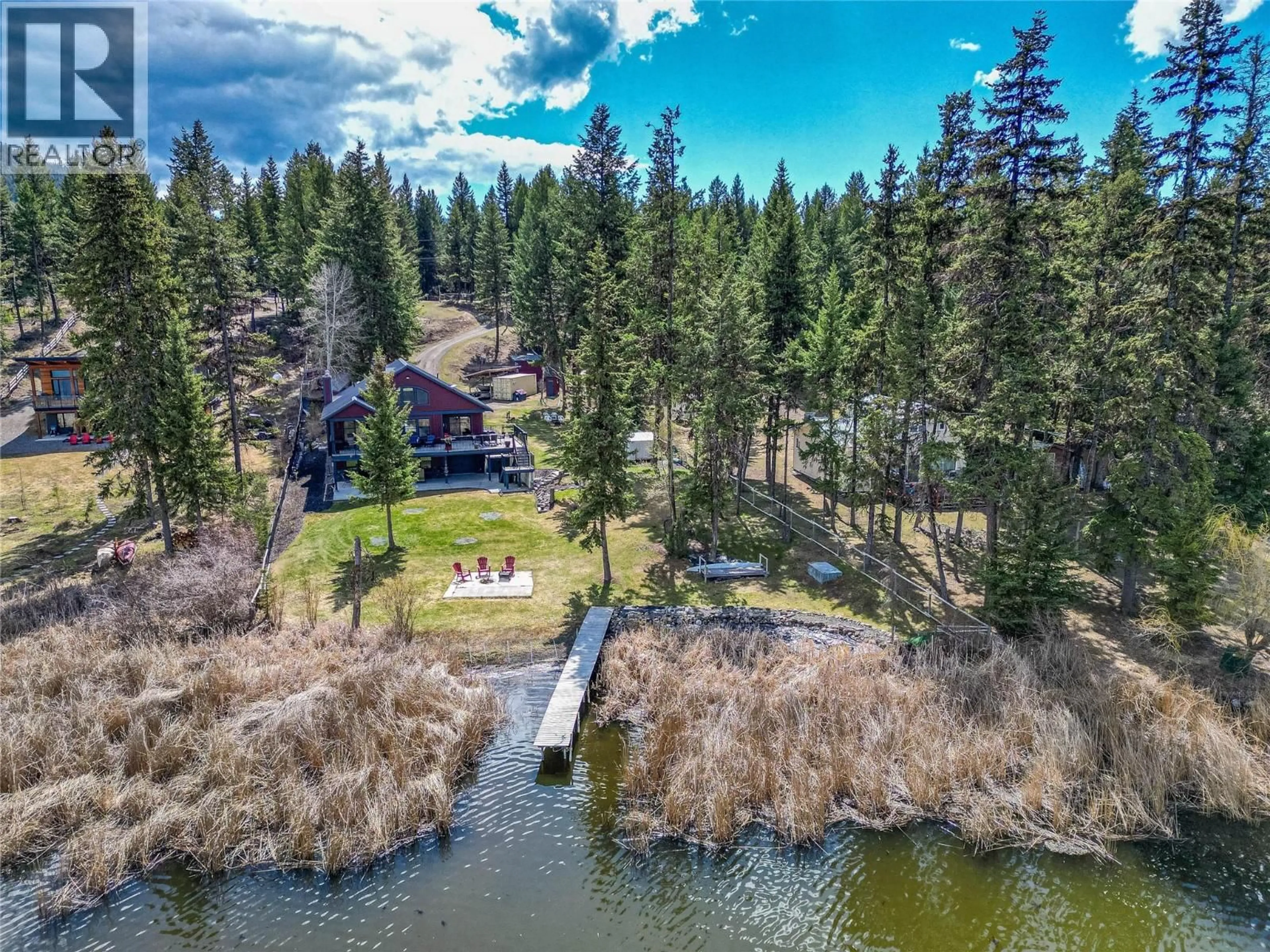A pic from outside/outdoor area/front of a property/back of a property/a pic from drone, water/lake/river/ocean view for 3461 RED LAKE DRIVE, Kamloops British Columbia V0K2J0