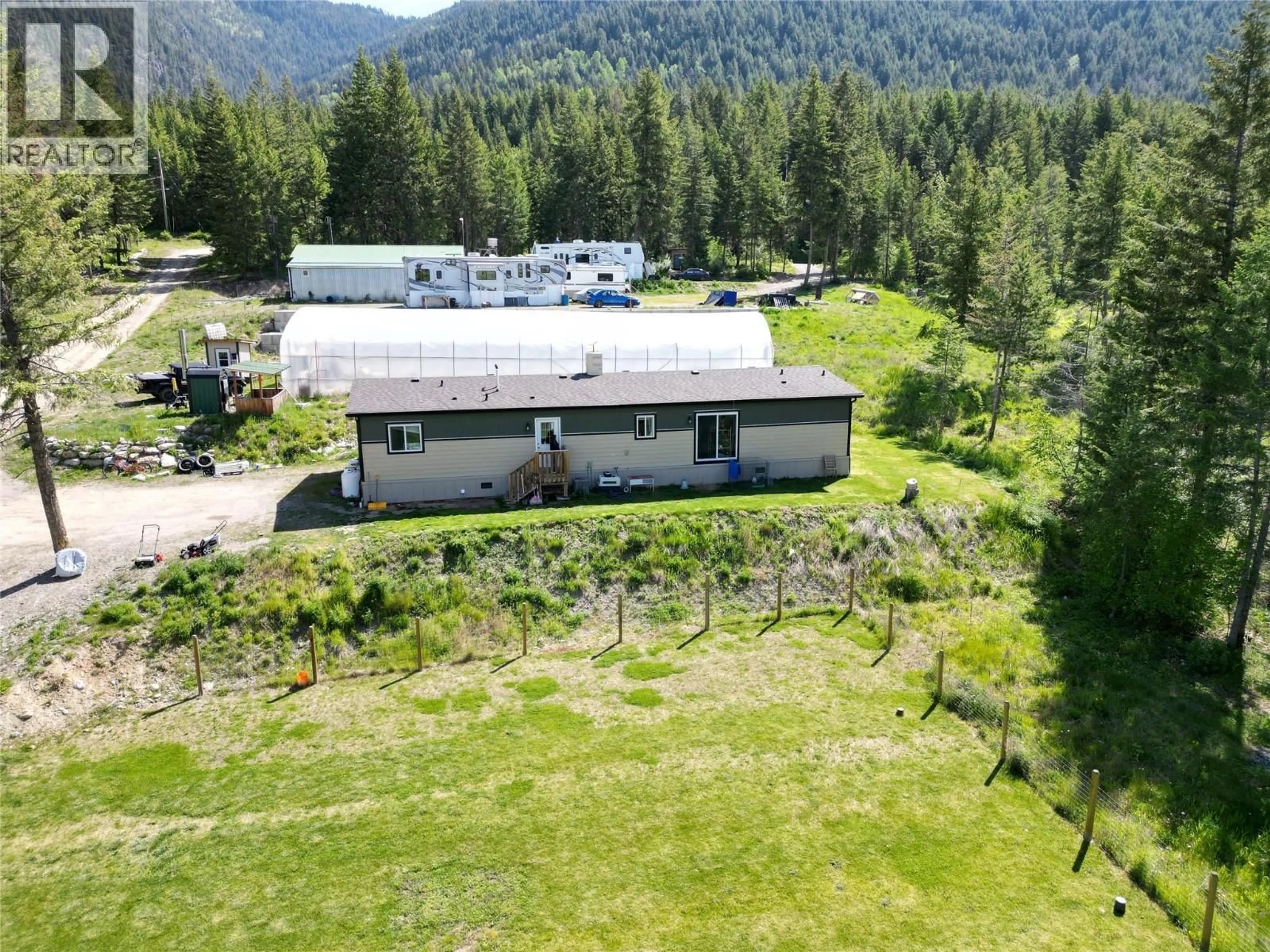 A pic from outside/outdoor area/front of a property/back of a property/a pic from drone, mountain view for 3341 GLENGROVE ROAD, Barriere British Columbia V0E2E0