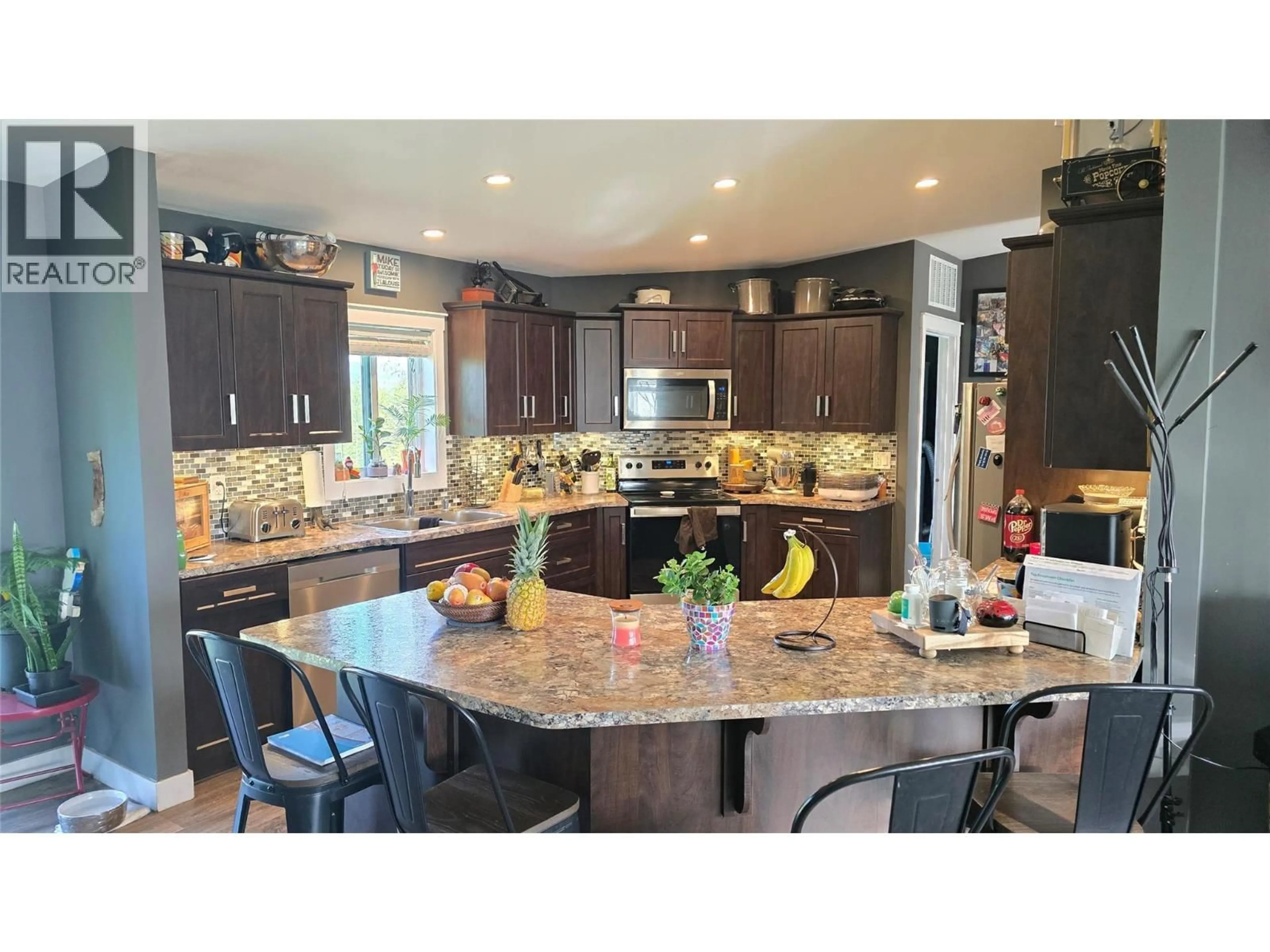 Open concept kitchen, ceramic/tile floor for 3341 GLENGROVE ROAD, Barriere British Columbia V0E2E0